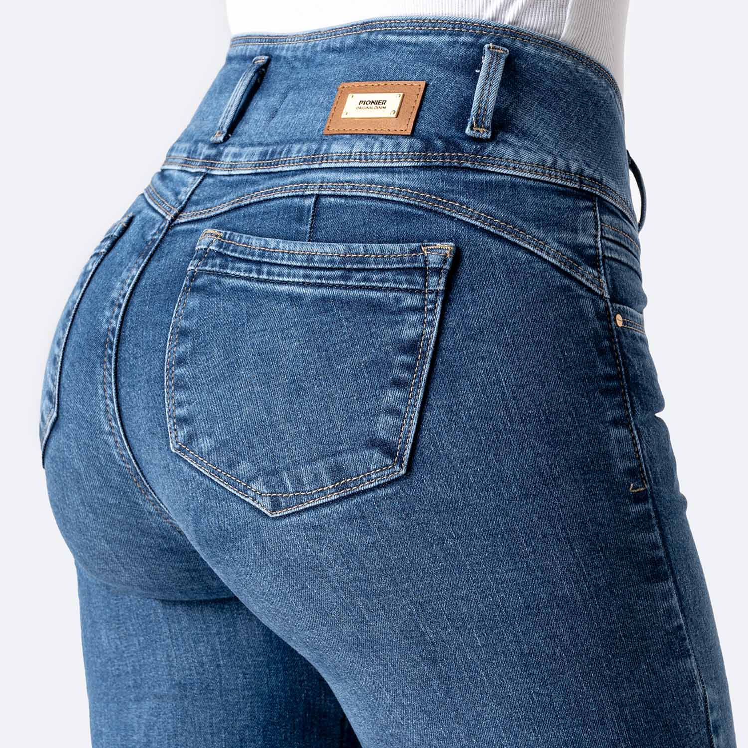 PANTALÓN JEAN DENIM STRETCH MUJER PIONIER ELVANIA - 4