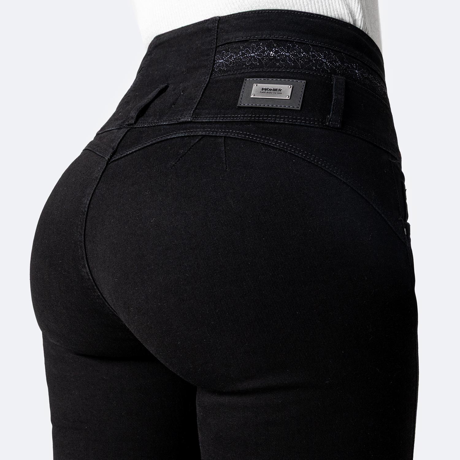 PANTALÓN JEAN SEMIPITILLO DENIM STRETCH MUJER PIONIER GENNESIS - 4