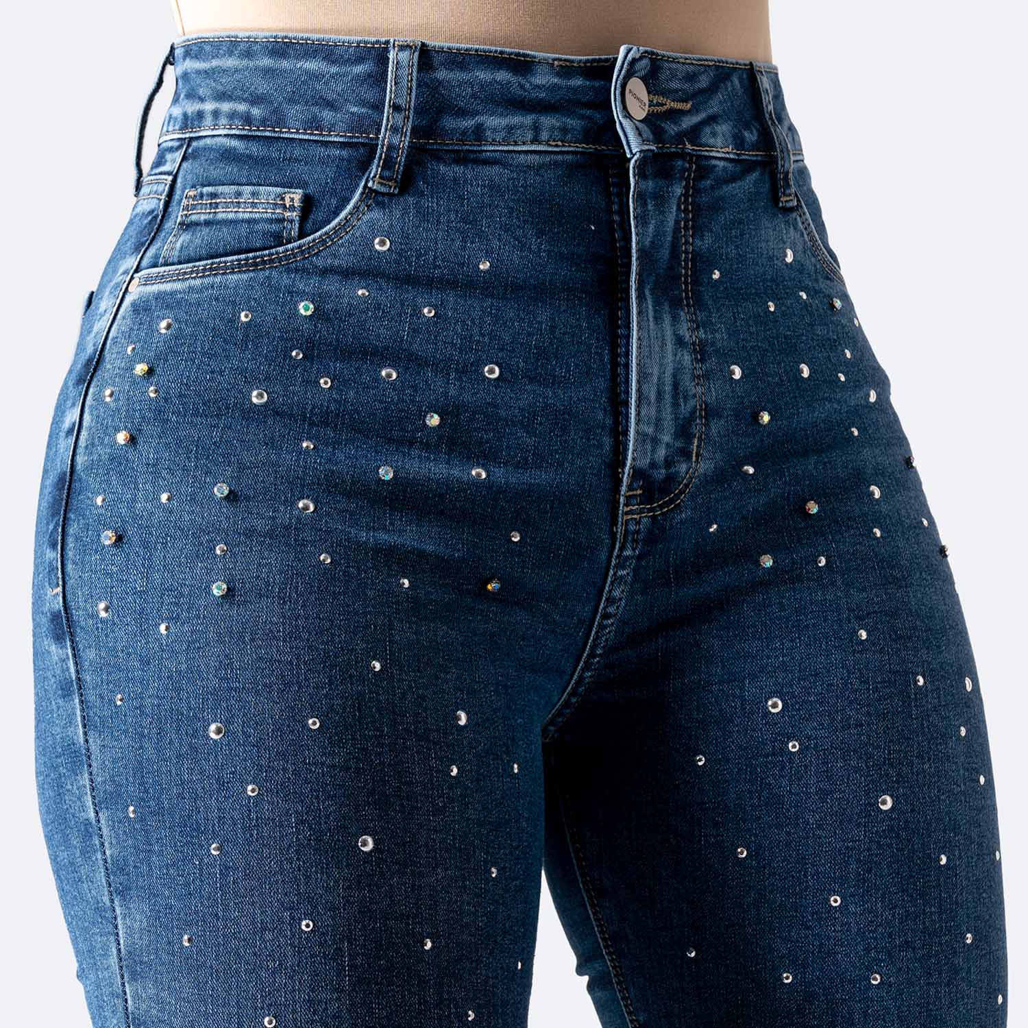 PANTALÓN JEAN DENIM STRETCH MUJER PIONIER HALLYH BRI - 3