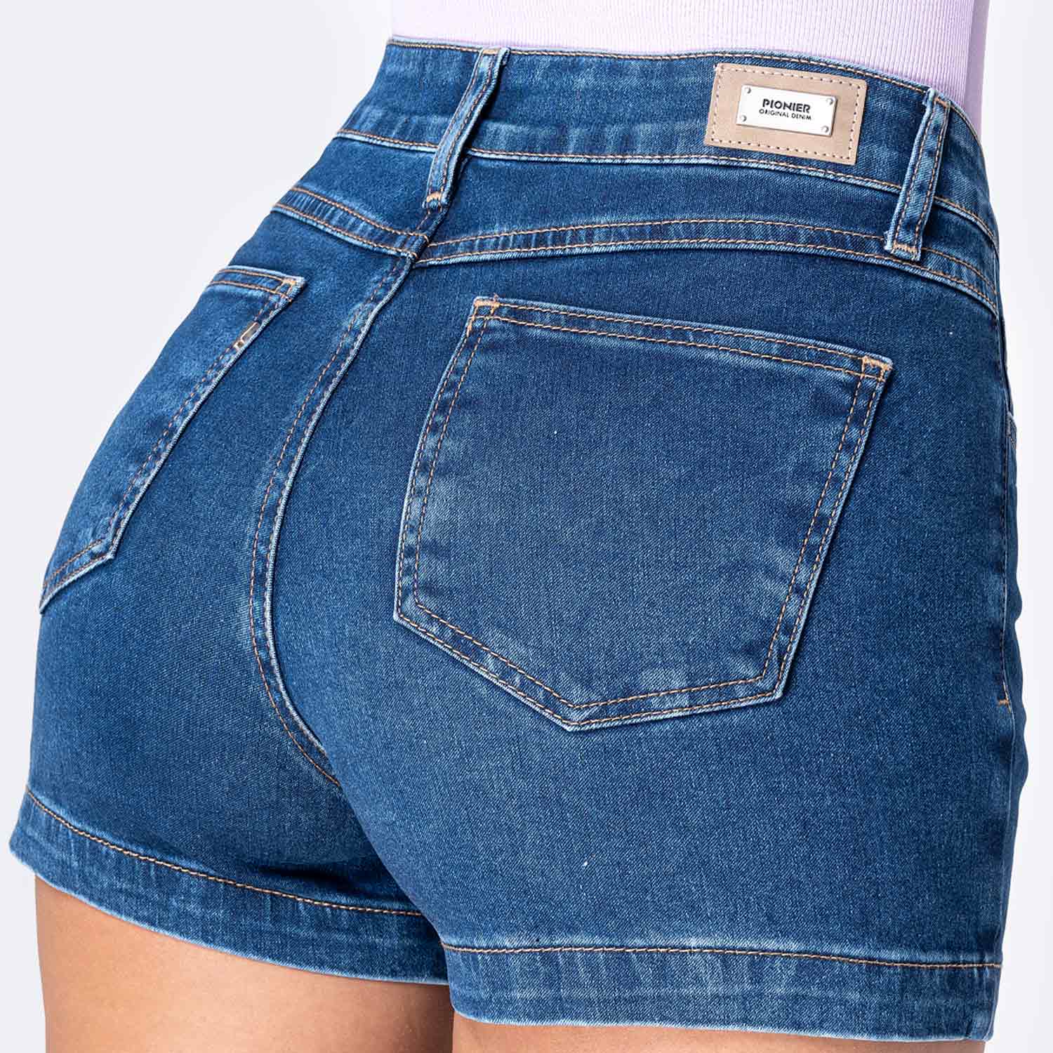SHORT DENIM STRETCH MUJER PIONIER BRENDDAH - 4