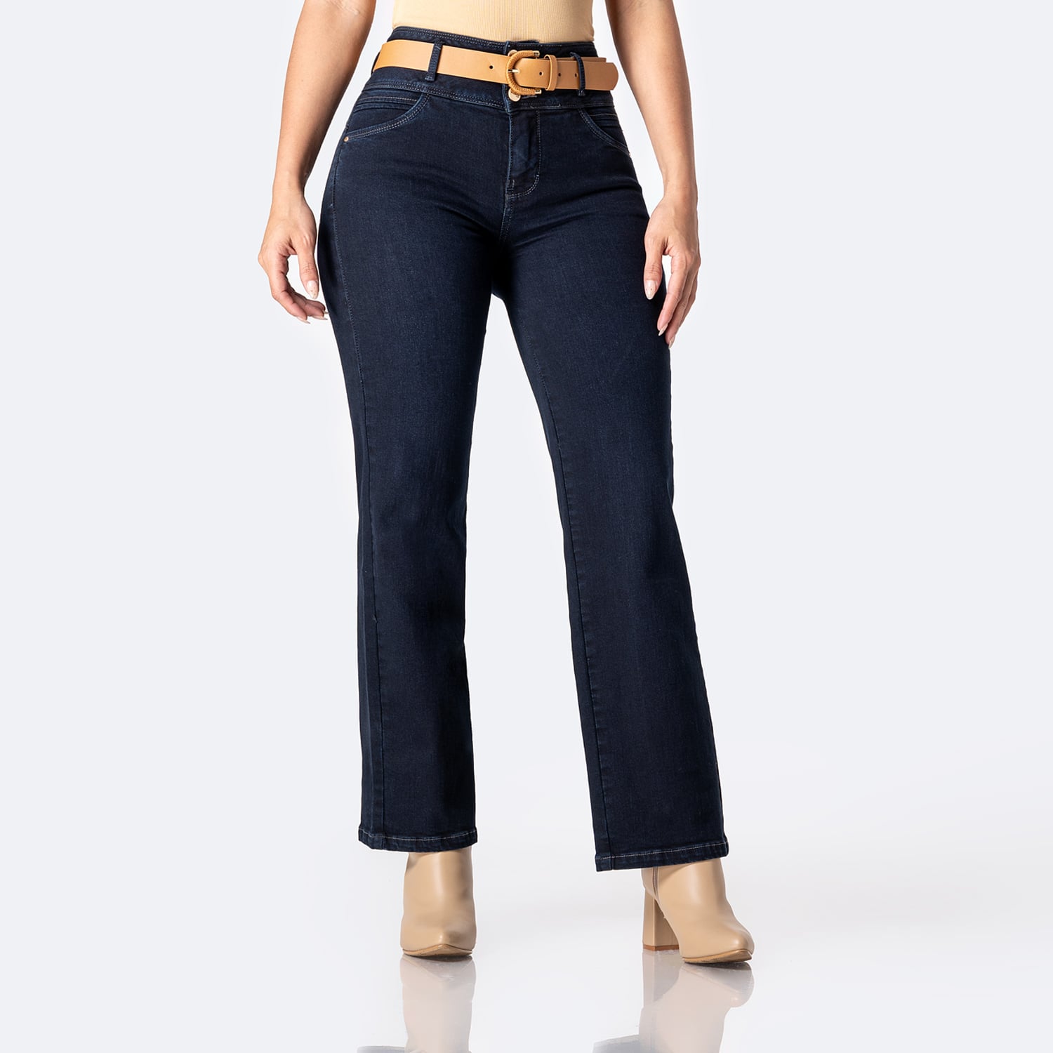 PANTALÓN JEAN DENIM STRETCH MUJER PIONIER ELVANIA - 1