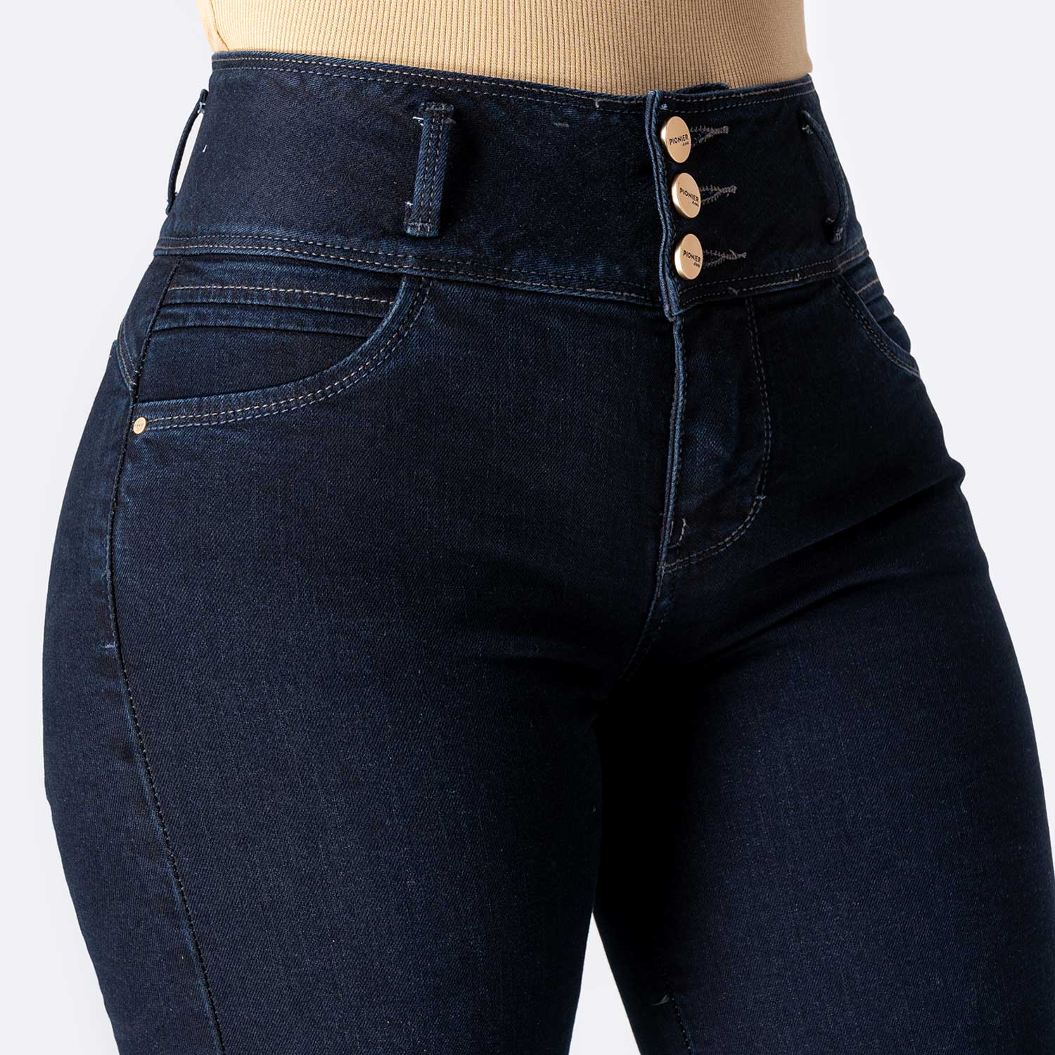 PANTALÓN JEAN DENIM STRETCH MUJER PIONIER ELVANIA - 3