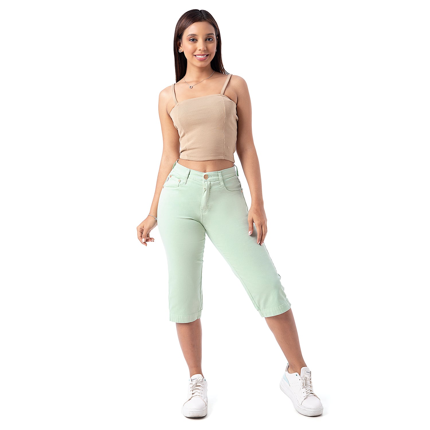 SHORT CROPPED DRILL STRETCH MUJER PIONIER DIANA - 1