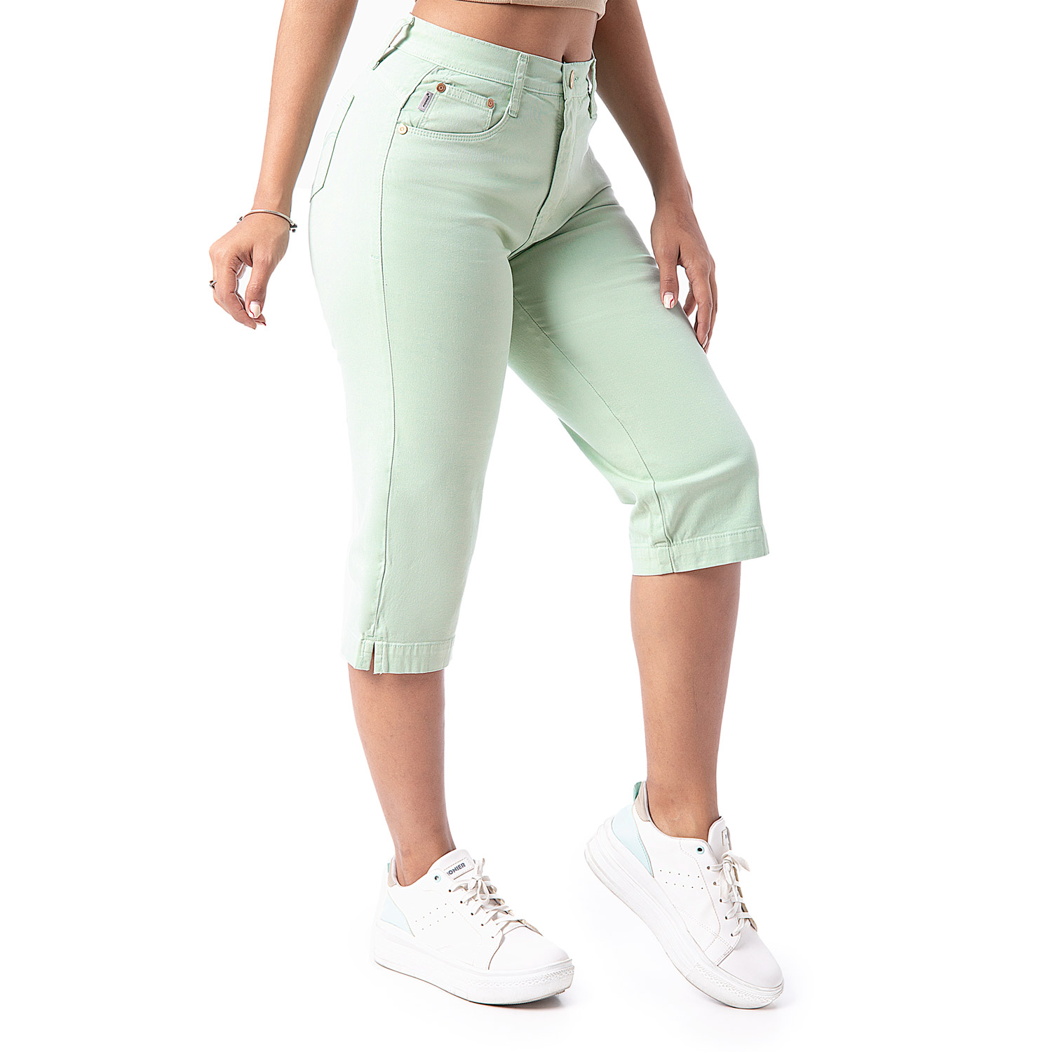 SHORT CROPPED DRILL STRETCH MUJER PIONIER DIANA - 2
