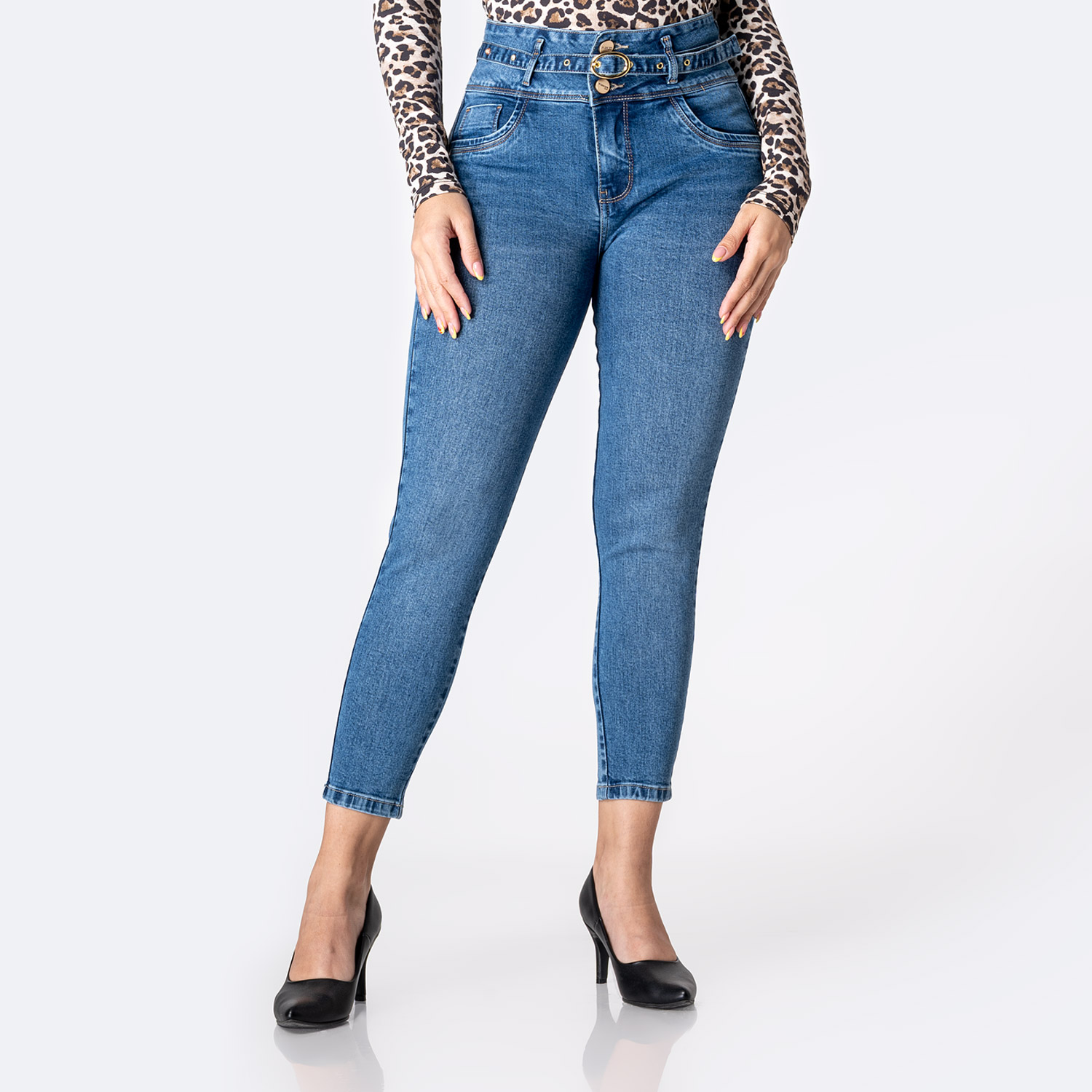PANTALÓN JEAN DENIM STRETCH MUJER PIONIER YAMILNA - 1