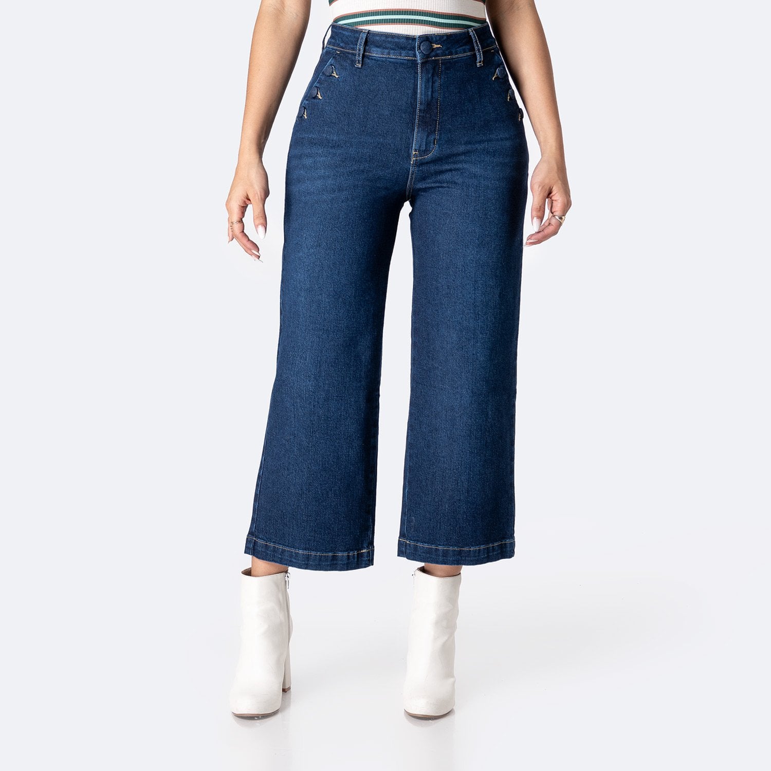 PANTALÓN JEAN DENIM STRETCH MUJER PIONIER BRUNELHA - 1