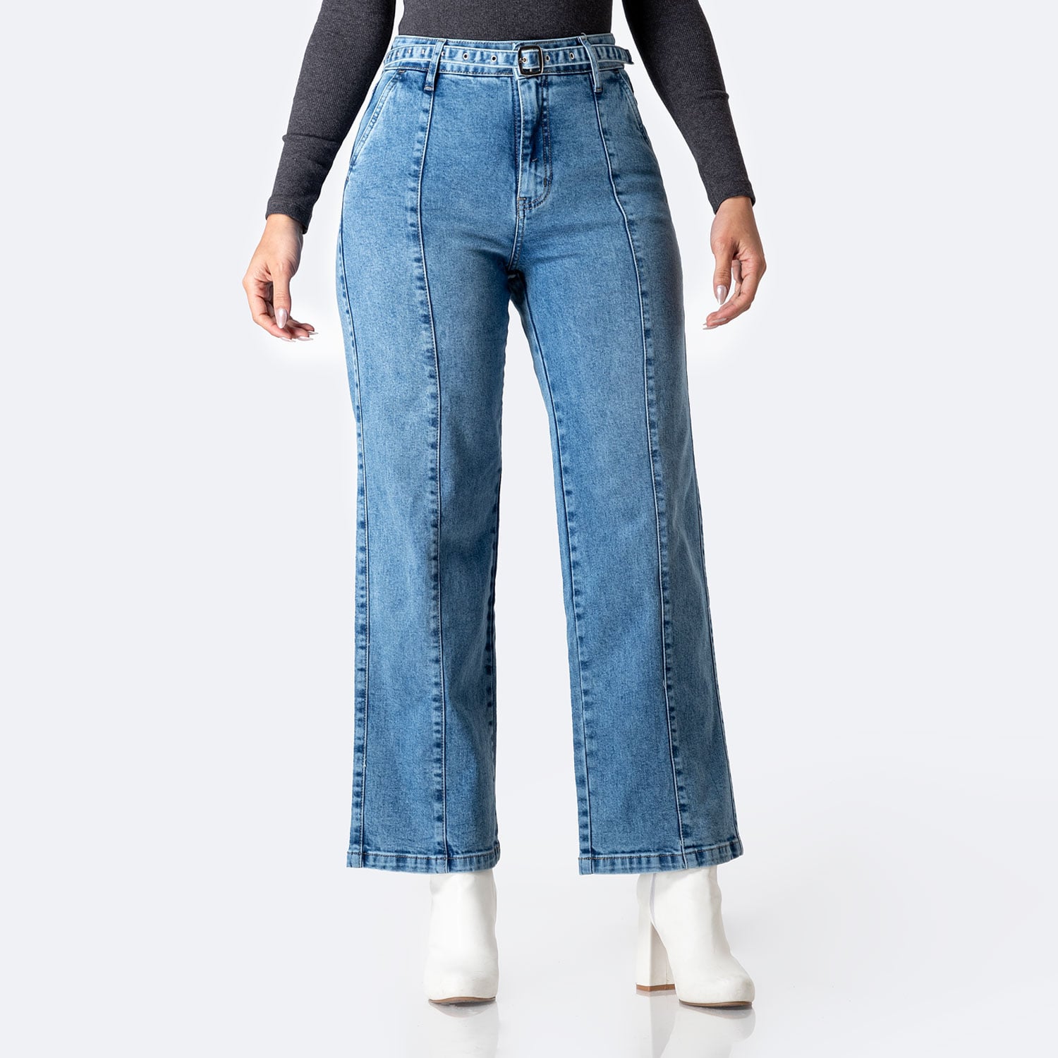 PANTALÓN JEAN DENIM STRETCH MUJER PIONIER LAYLAA - 1