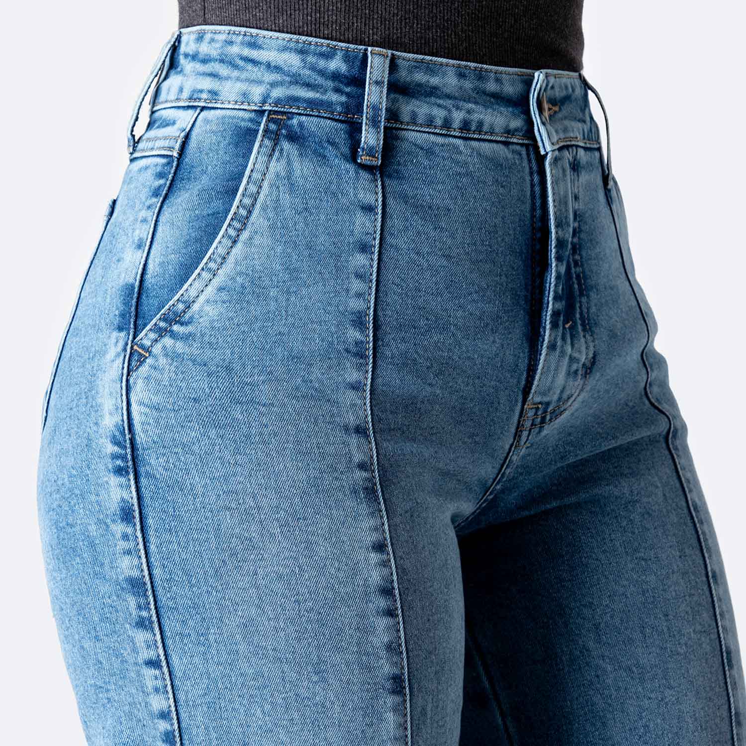 PANTALÓN JEAN DENIM STRETCH MUJER PIONIER LAYLAA - 3