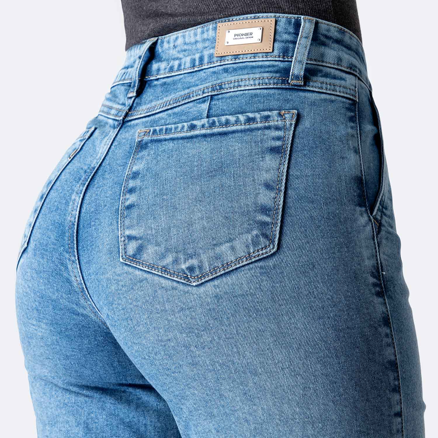 PANTALÓN JEAN DENIM STRETCH MUJER PIONIER LAYLAA - 4