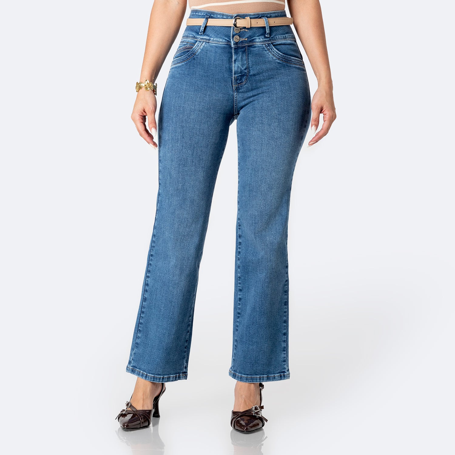 PANTALÓN JEAN DENIM STRETCH MUJER PIONIER DENALIH - 1