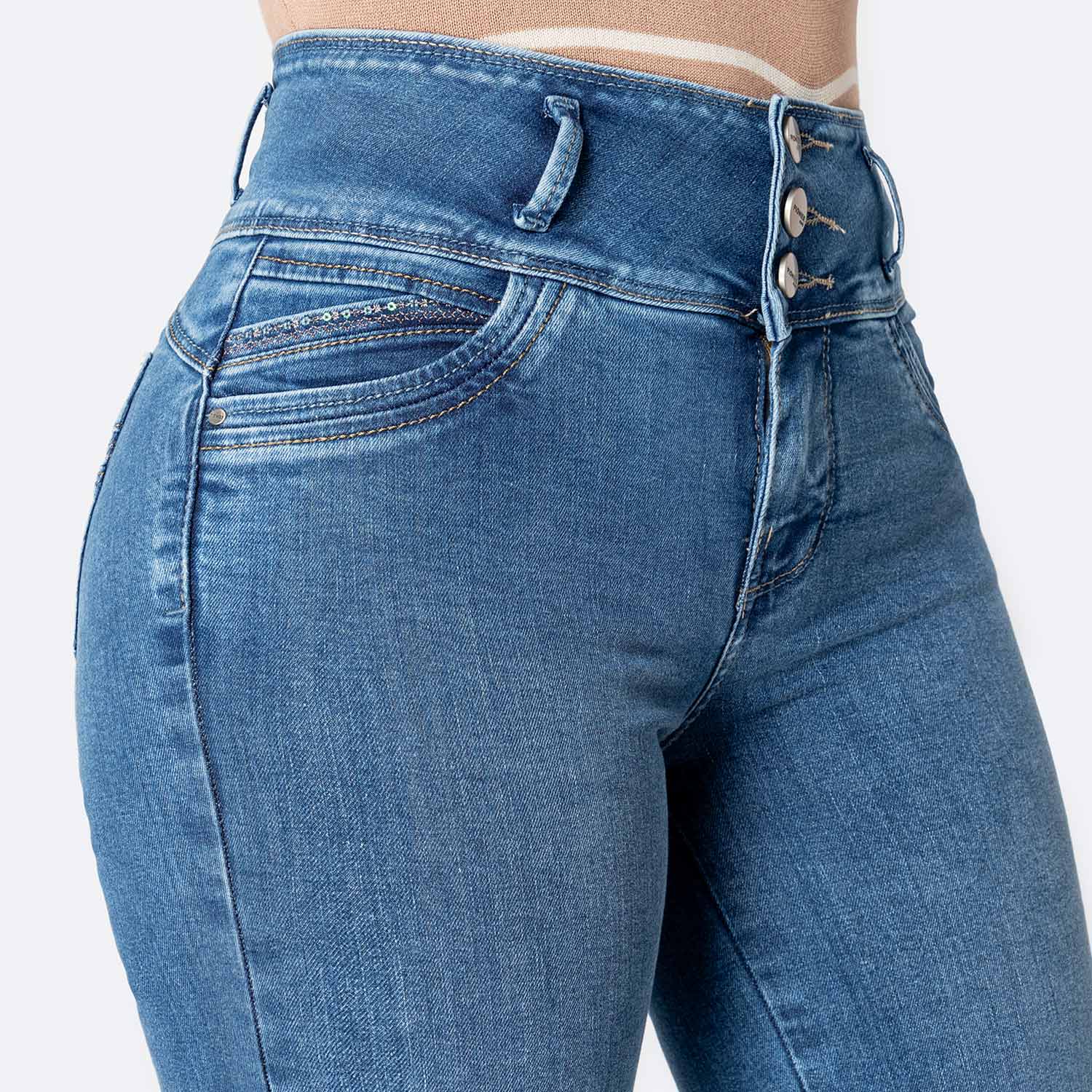 PANTALÓN JEAN DENIM STRETCH MUJER PIONIER DENALIH - 3