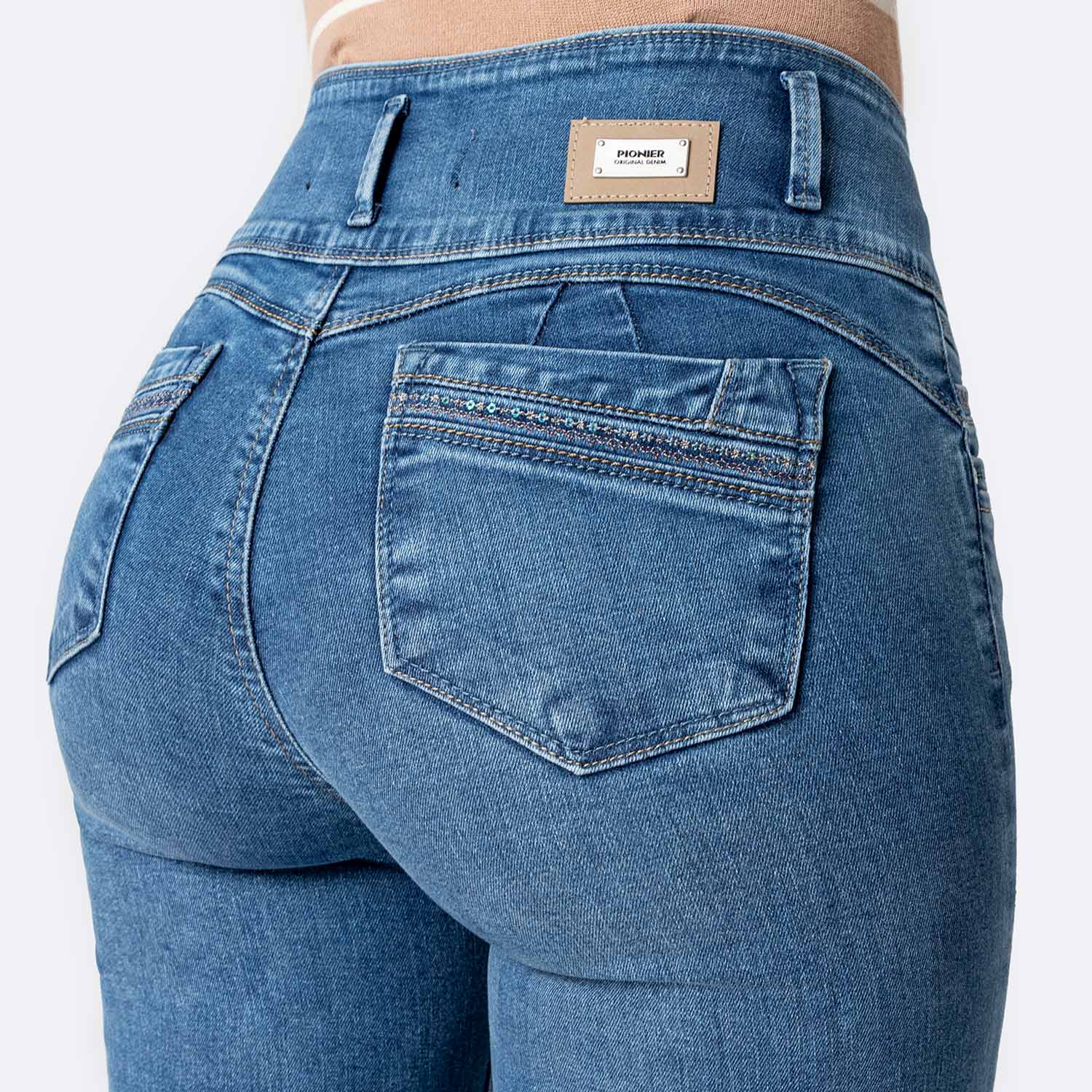 PANTALÓN JEAN DENIM STRETCH MUJER PIONIER DENALIH - 4