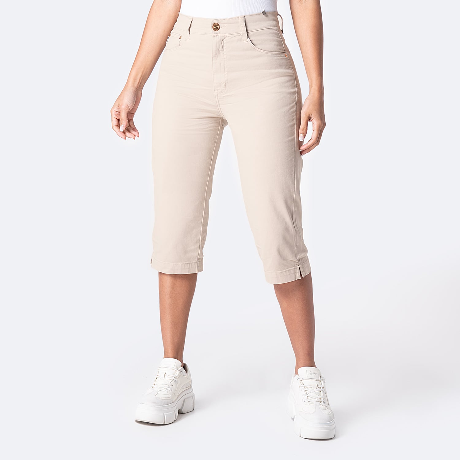 SHORT CROPPED DRILL STRETCH MUJER PIONIER DIANA - 1