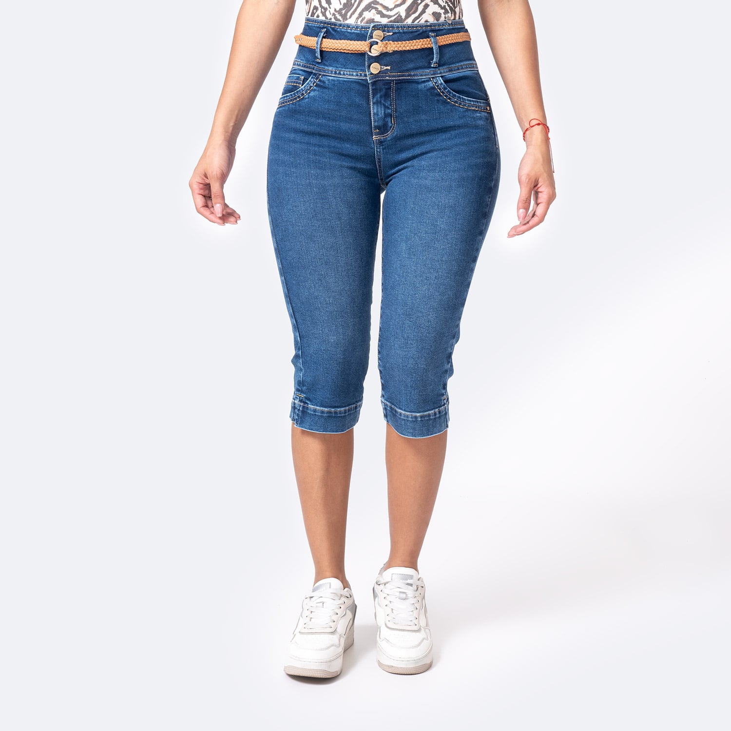 SHORT CROPPED DENIM STRETCH MUJER PIONIER ARILIN - 1