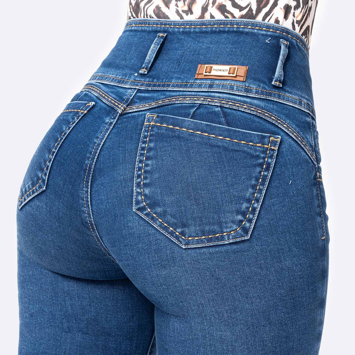 SHORT CROPPED DENIM STRETCH MUJER PIONIER ARILIN - 4