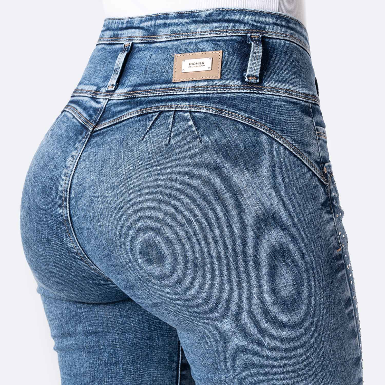 SHORT SNICKER DENIM STRETCH MUJER PIONIER MARLITA - 4