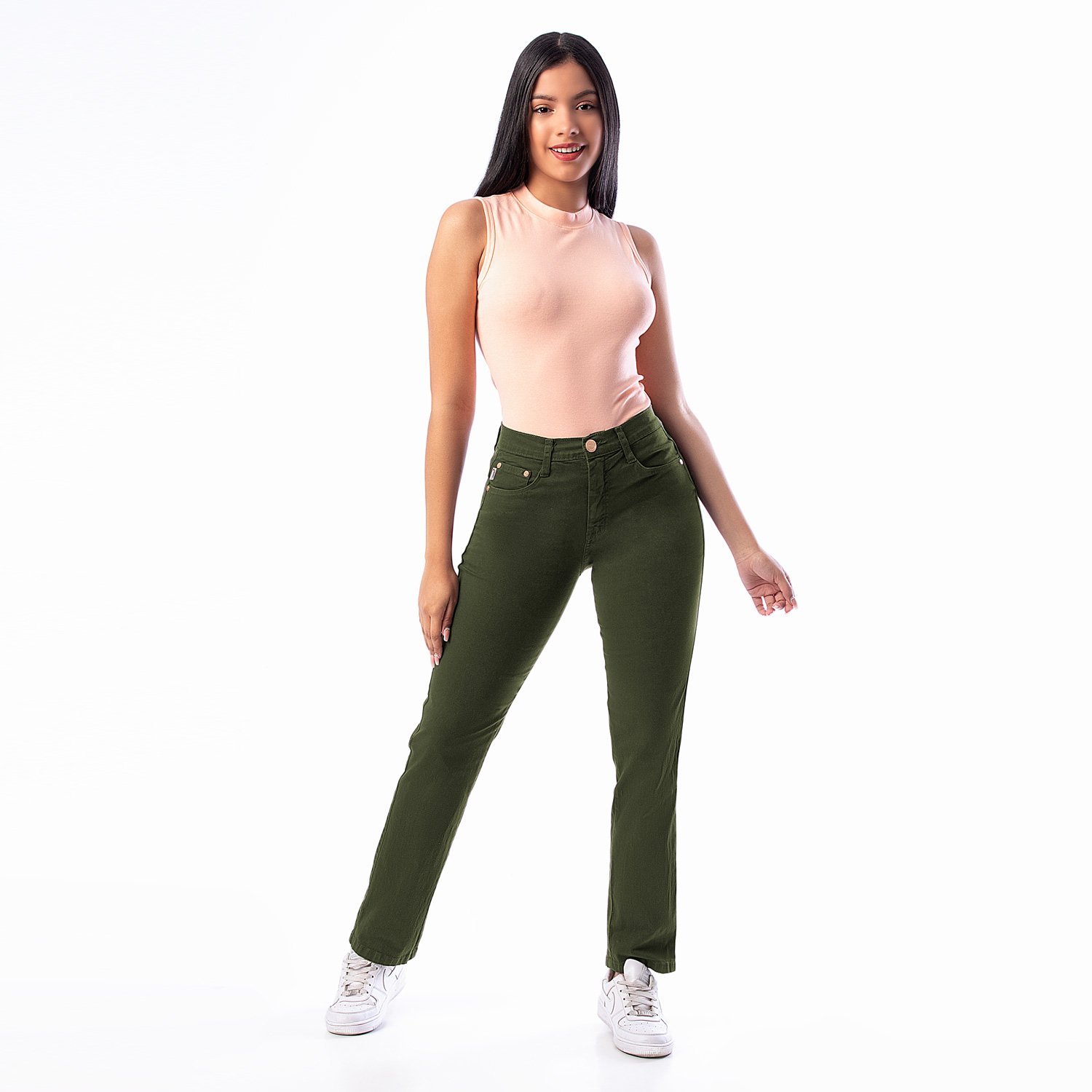 PANTALÓN RECTO DRILL STRETCH MUJER PIONIER DIANA - 1