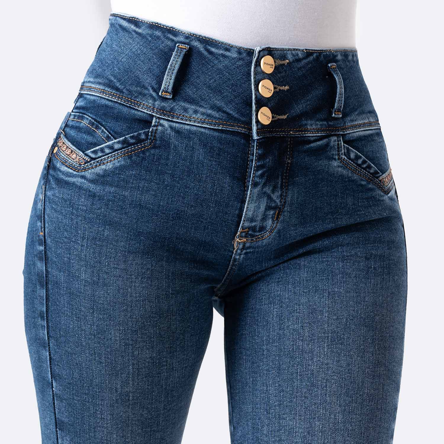 SHORT CROPPED DENIM STRETCH MUJER PIONIER LIAMI - 3