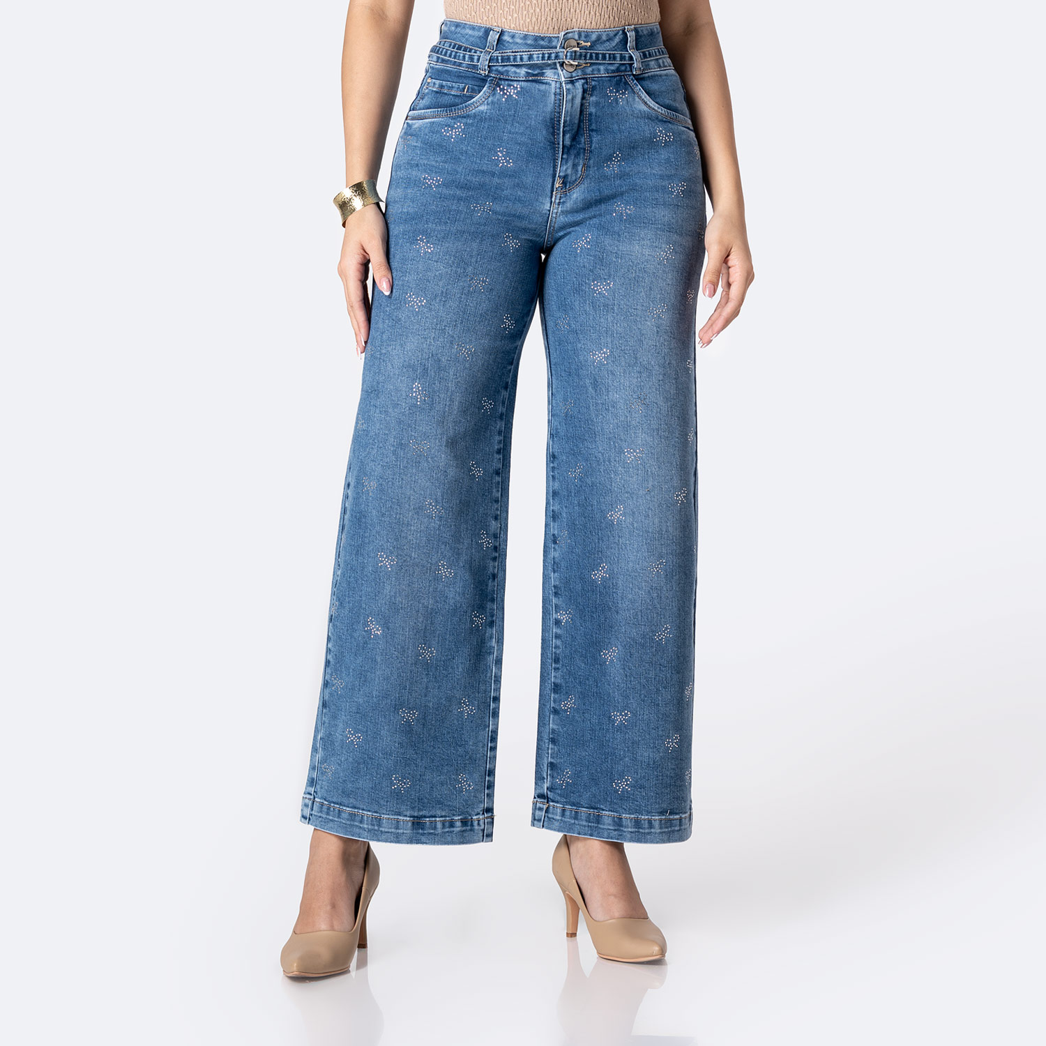PANTALÓN JEAN DENIM STRETCH MUJER PIONIER MARILENNA BRI - 1