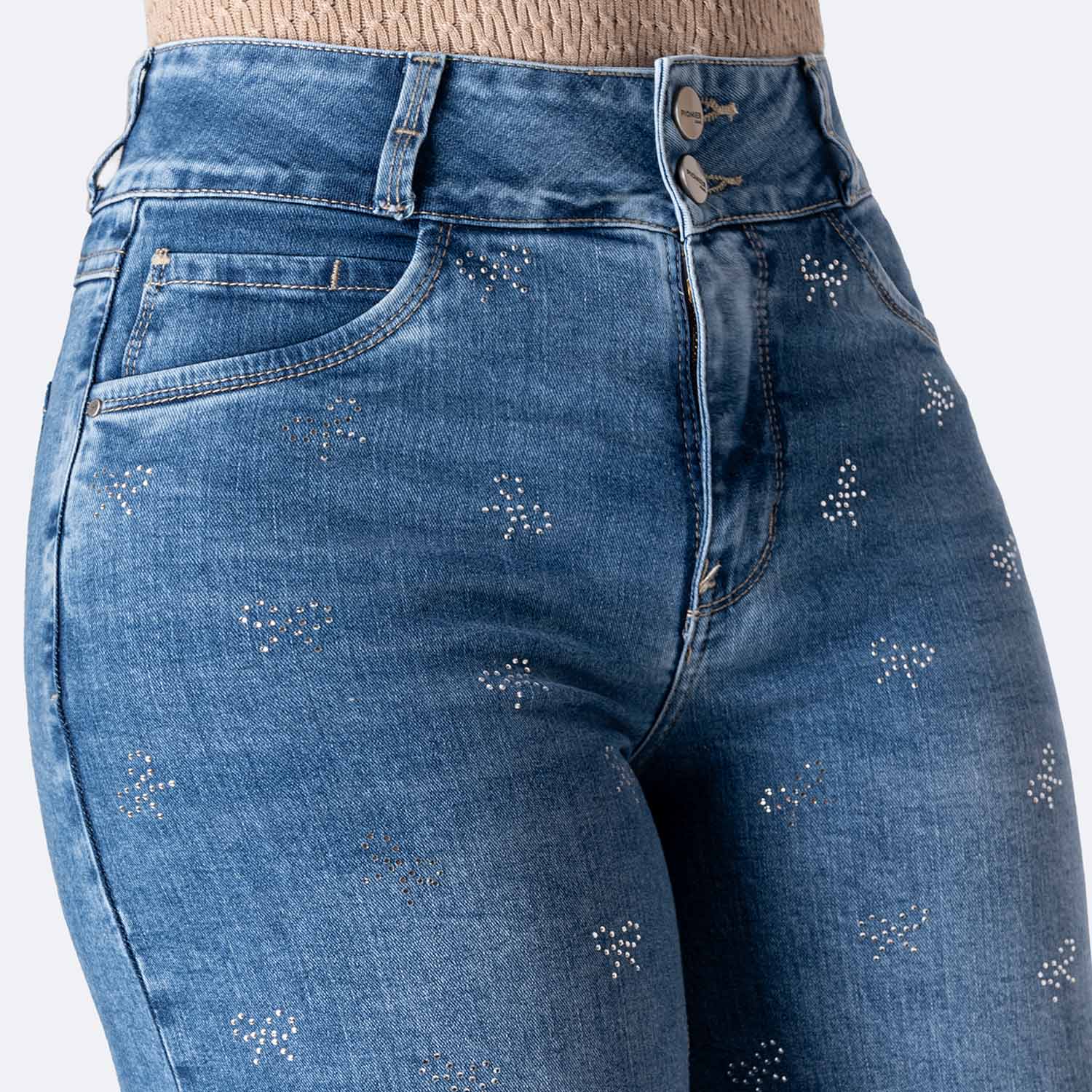 PANTALÓN JEAN DENIM STRETCH MUJER PIONIER MARILENNA BRI - 3