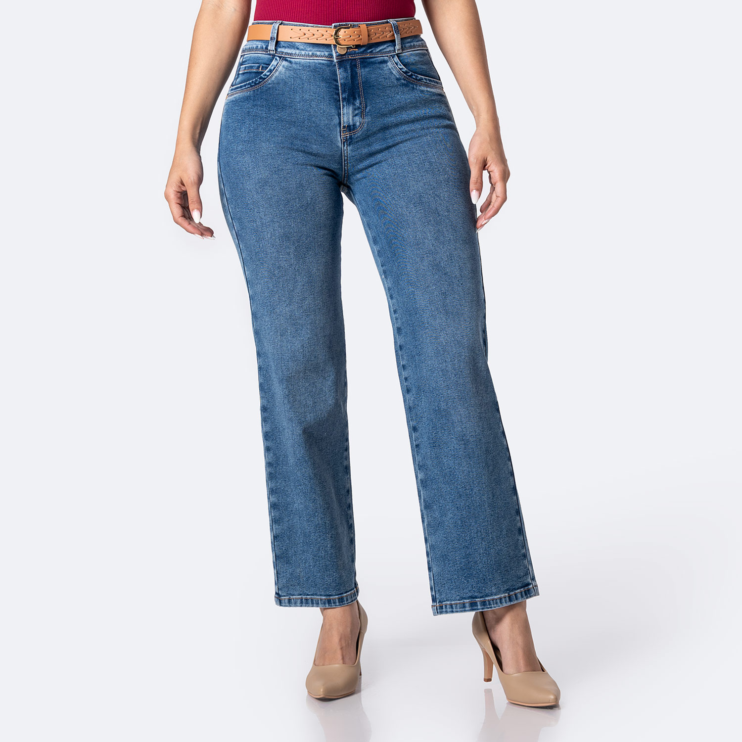 PANTALÓN JEAN DENIM STRETCH MUJER PIONIER DRIHANA - 1