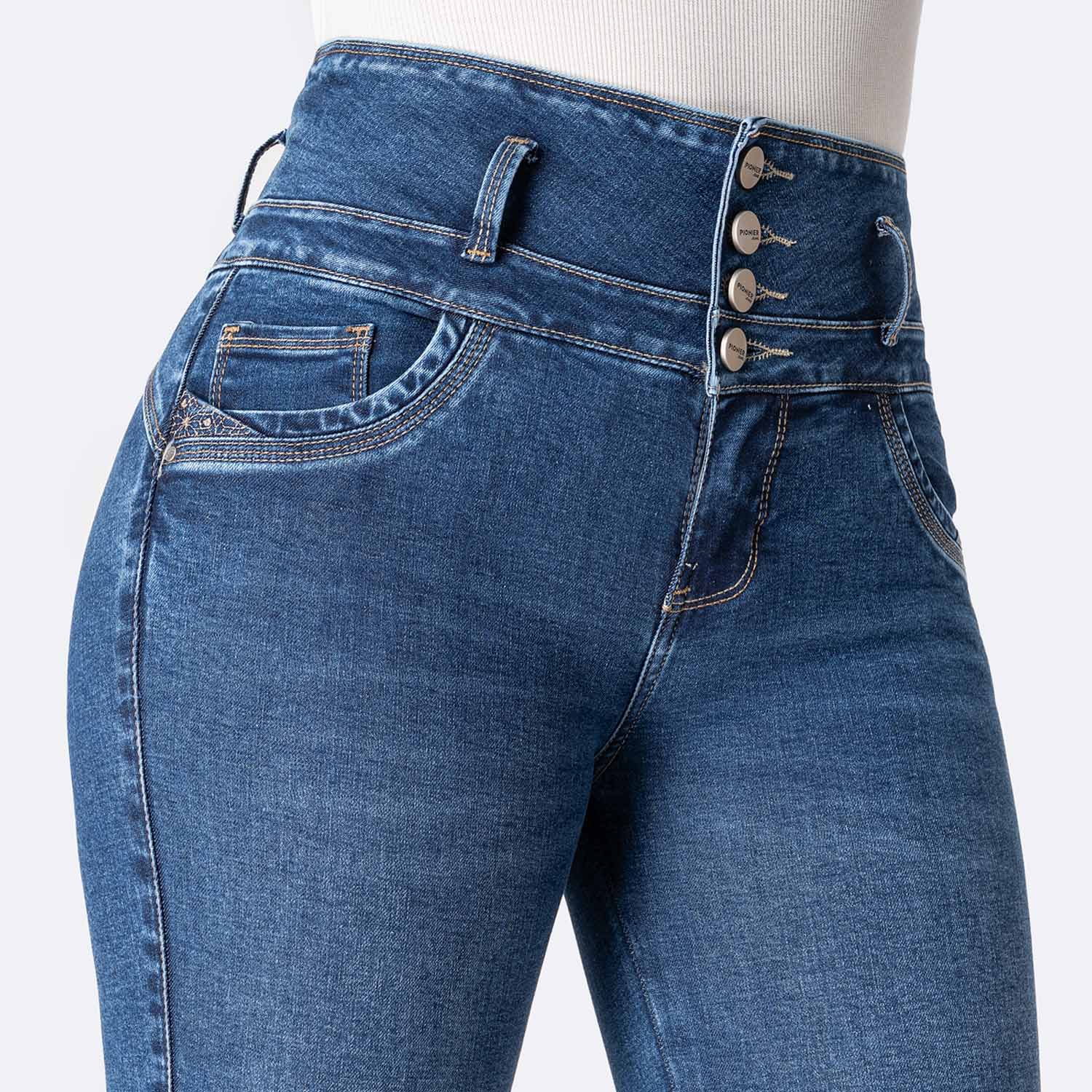PANTALÓN JEAN DENIM STRETCH MUJER PIONIER ARIADMI - 3