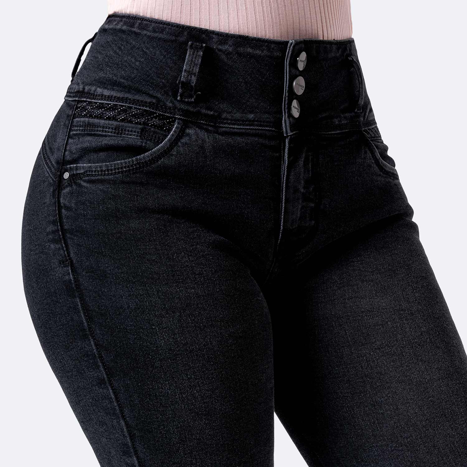 PANTALÓN JEAN SEMIPITILLO DENIM STRETCH MUJER PIONIER CELINNDA - 3