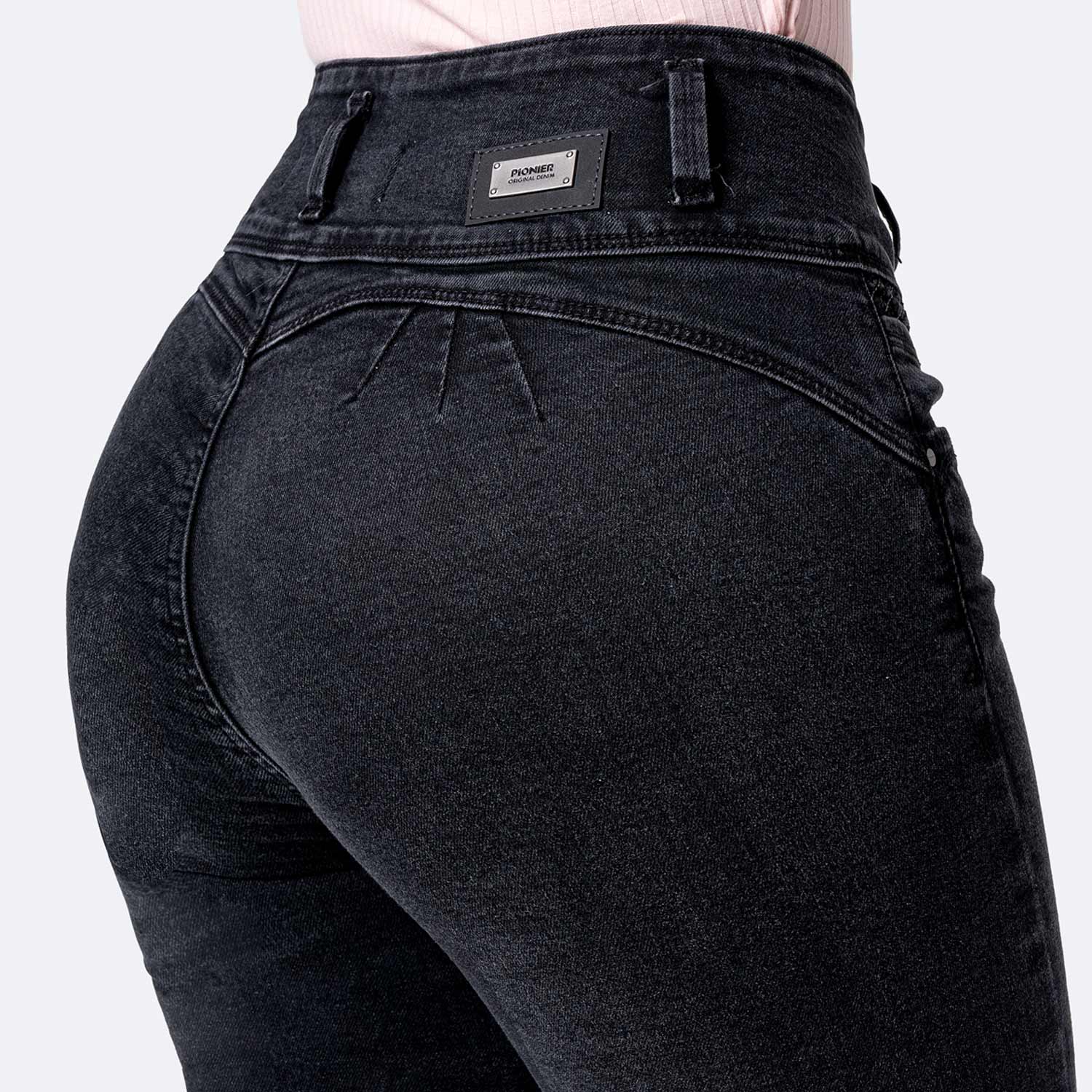 PANTALÓN JEAN SEMIPITILLO DENIM STRETCH MUJER PIONIER CELINNDA - 4
