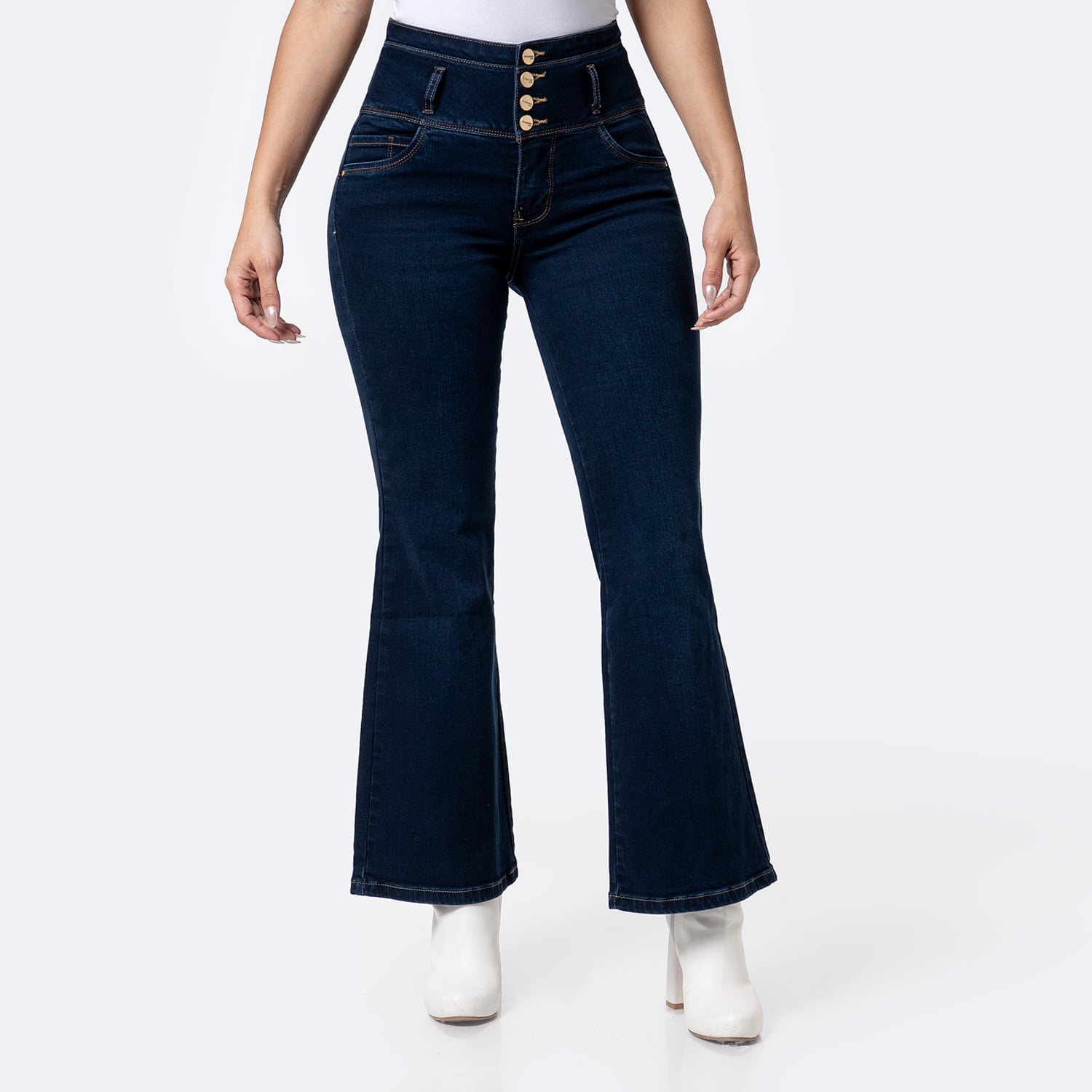 PANTALÓN JEAN DENIM STRETCH MUJER PIONIER JUDDI - 1
