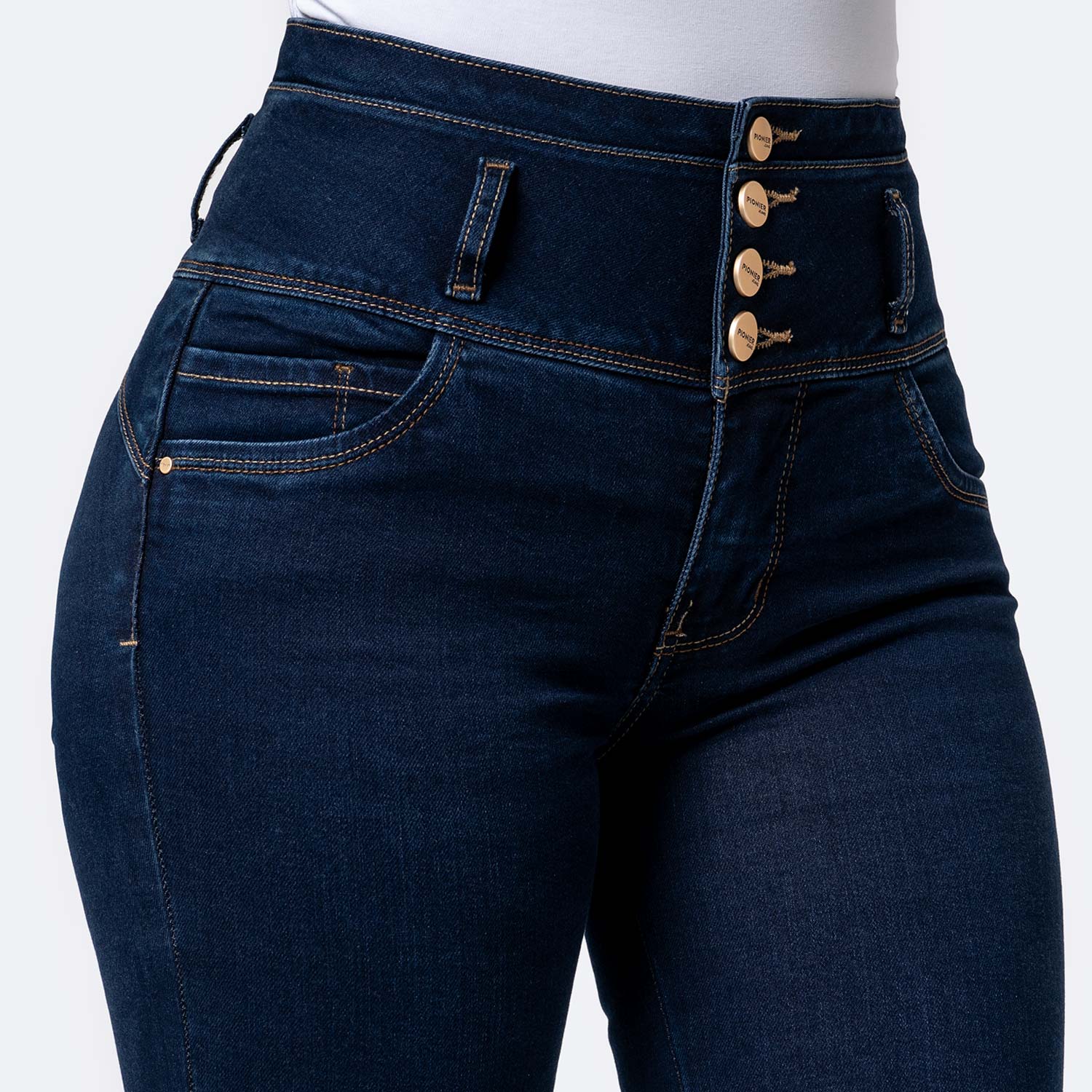 PANTALÓN JEAN DENIM STRETCH MUJER PIONIER JUDDI - 3