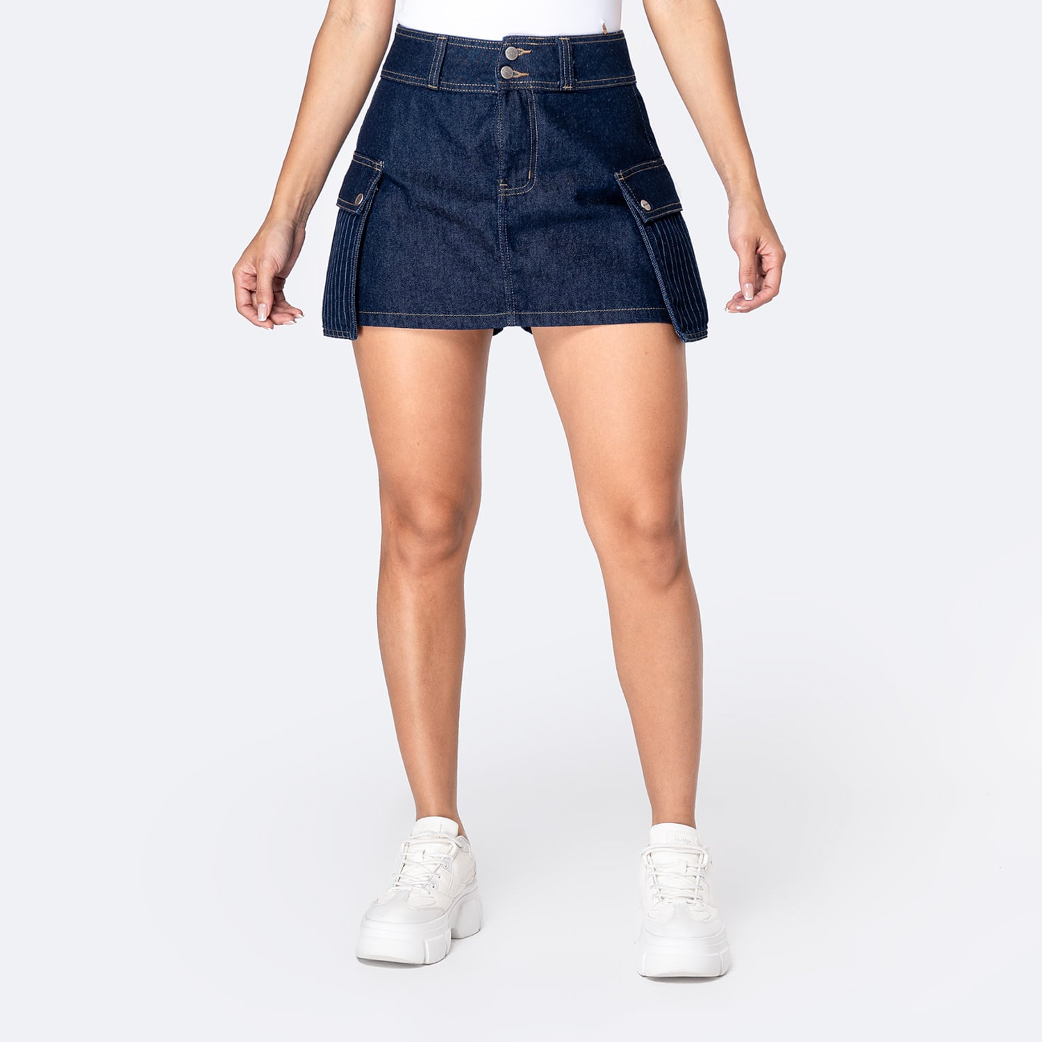 MINI SHORT DENIM MUJER PIONIER YINNA - 1