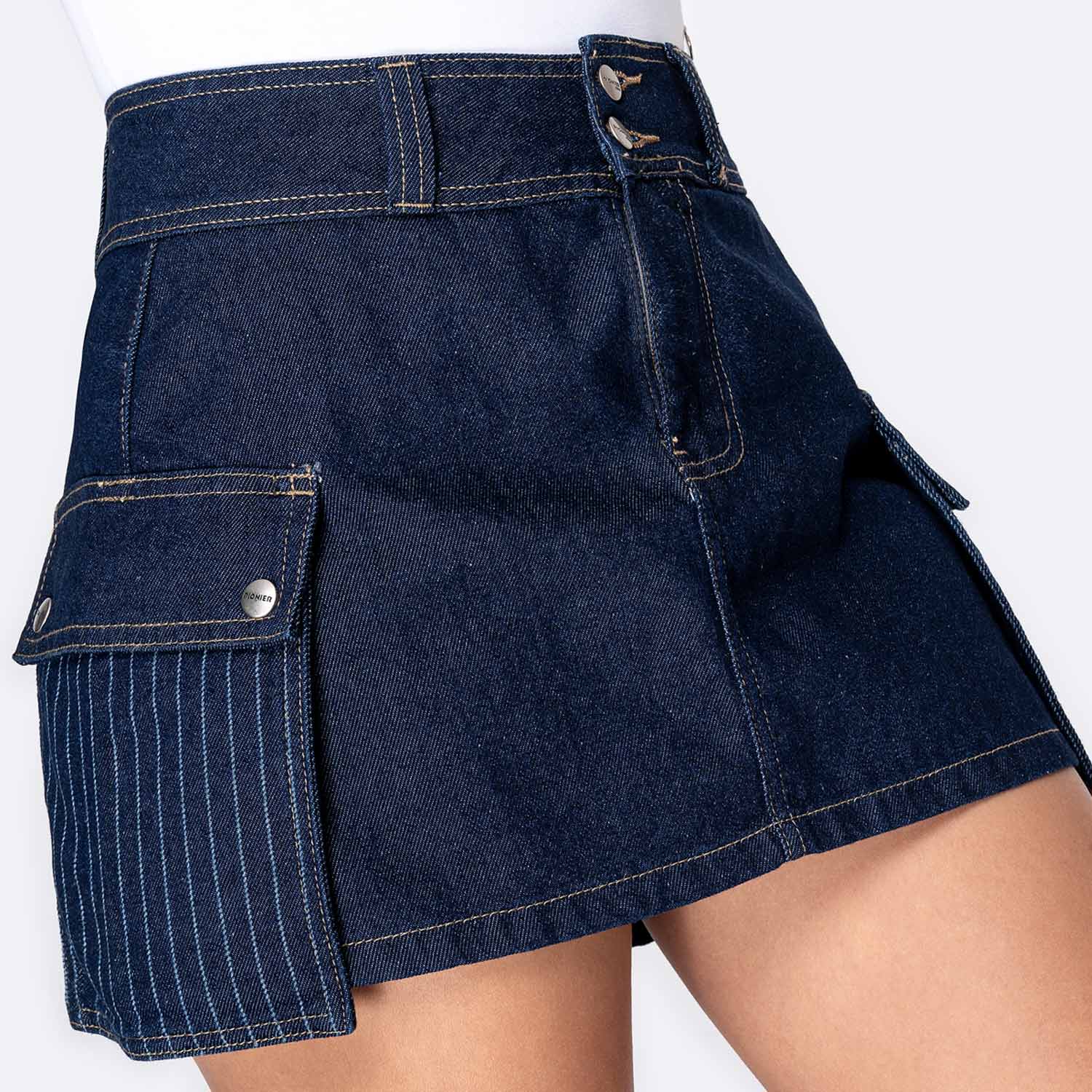 MINI SHORT DENIM MUJER PIONIER YINNA - 3