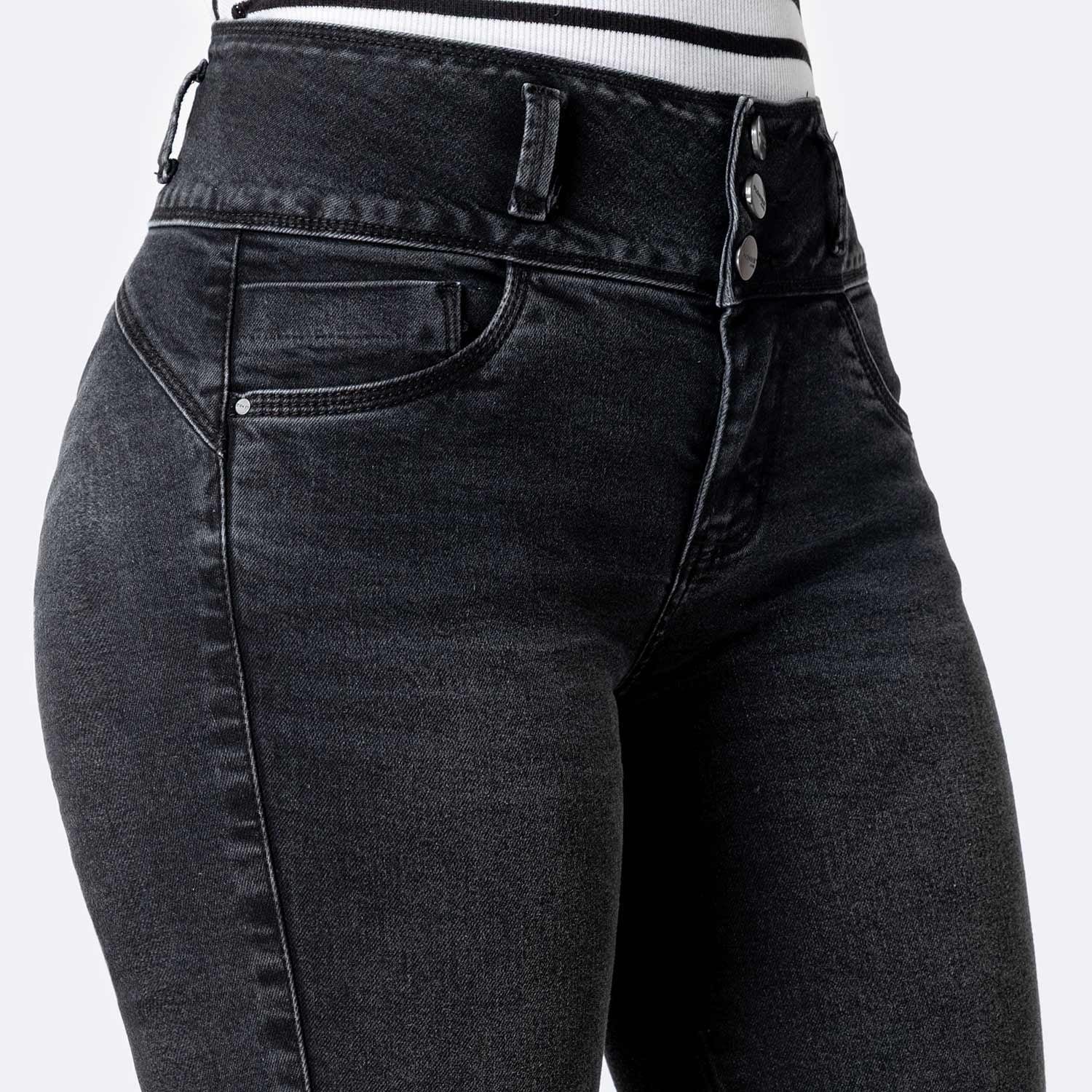 PANTALÓN JEAN DENIM STRETCH MUJER PIONIER EMNA - 3