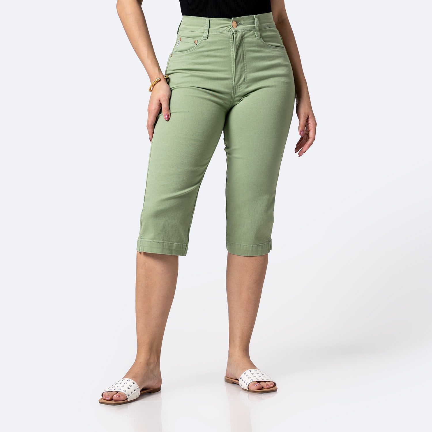 SHORT CROPPED DRILL STRETCH MUJER PIONIER DIANA - 1
