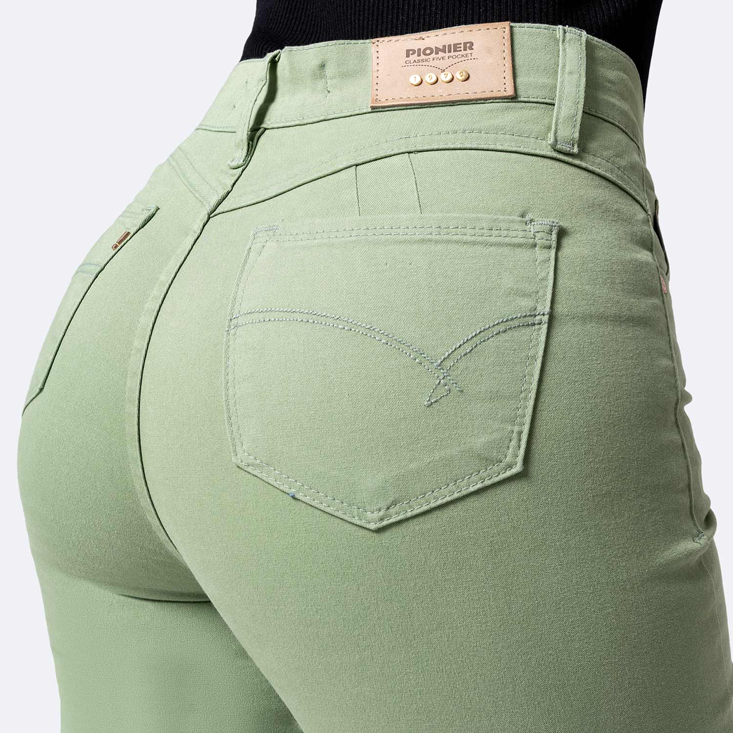 SHORT CROPPED DRILL STRETCH MUJER PIONIER DIANA - 4