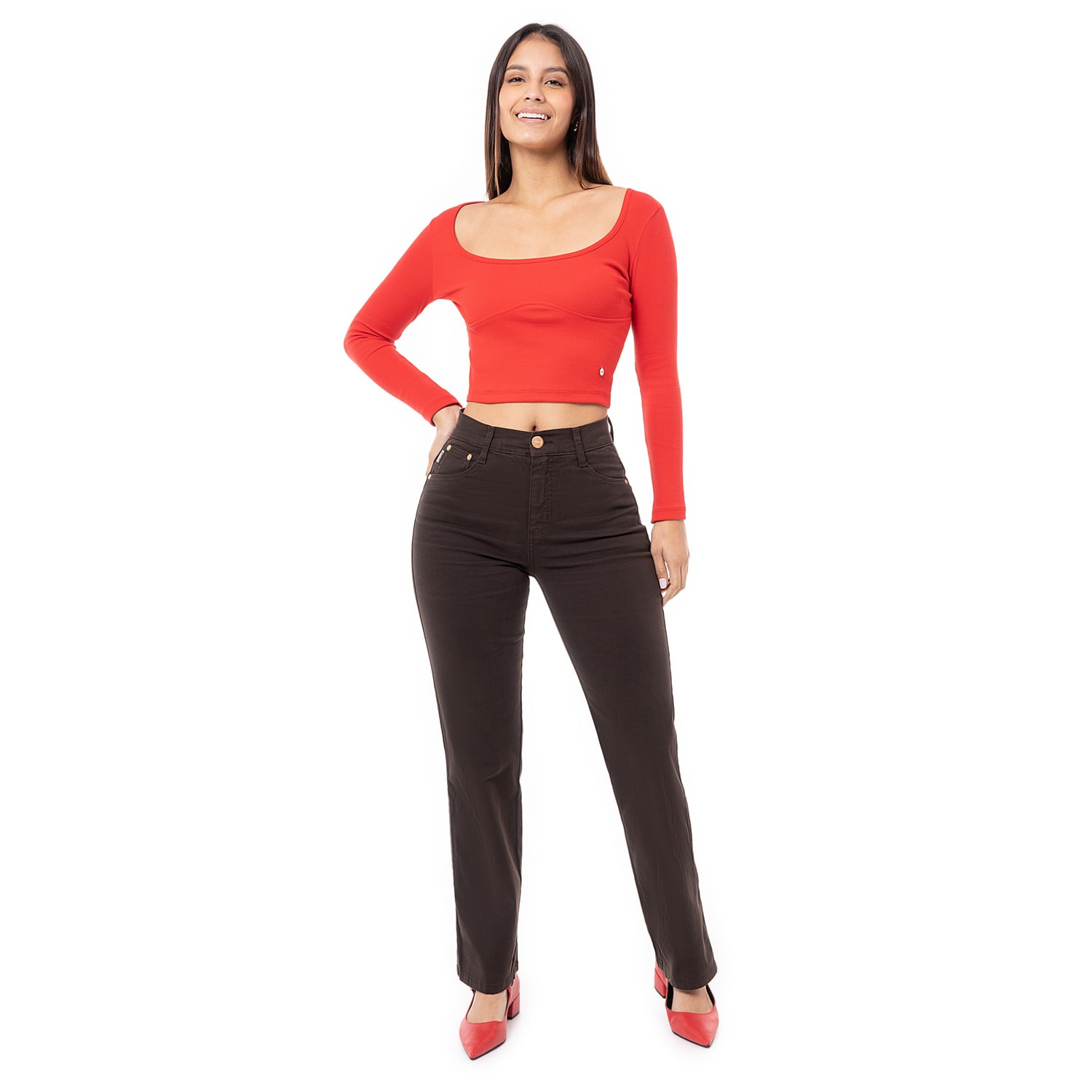 PANTALÓN RECTO DRILL STRETCH MUJER PIONIER DIANA - 1