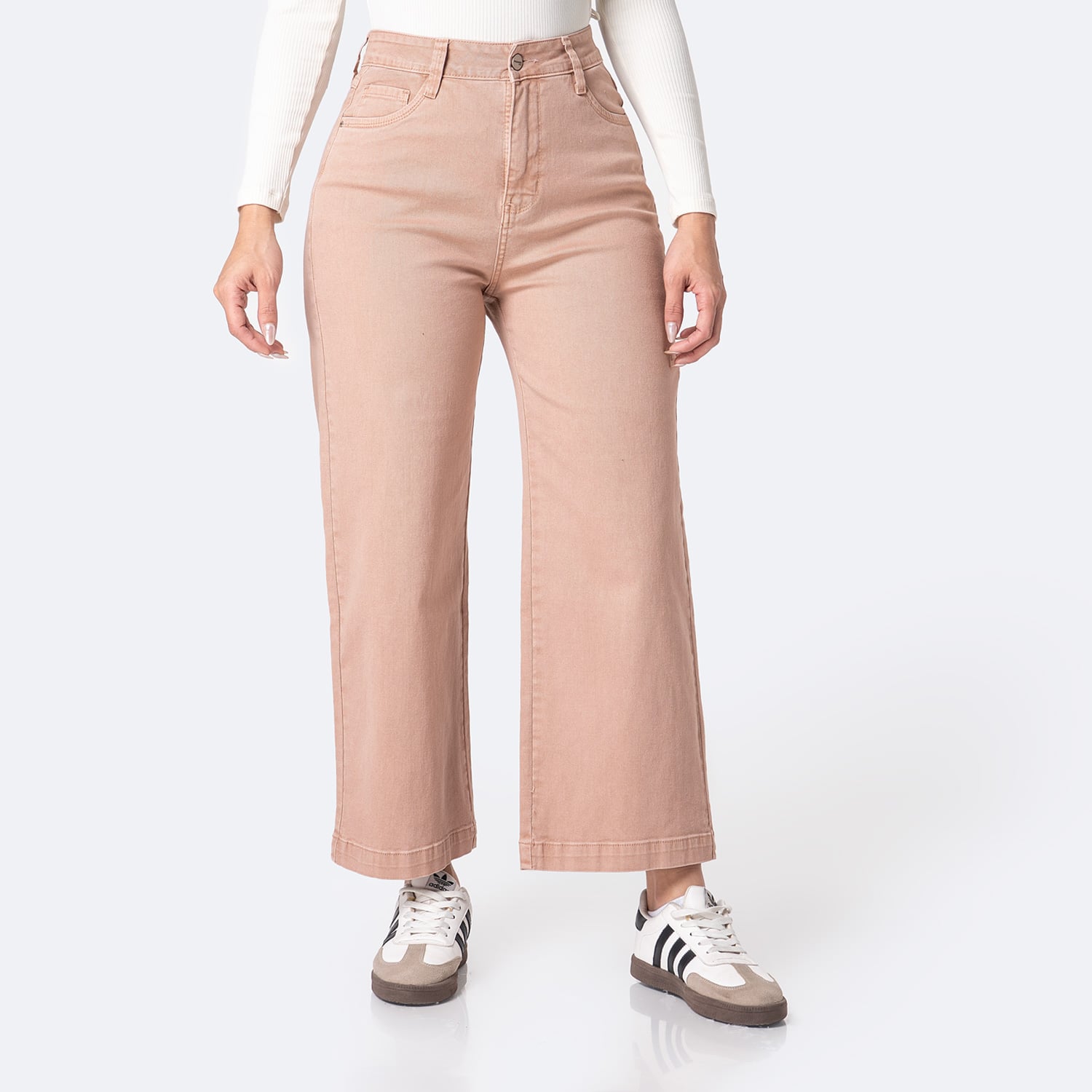PANTALÓN DRILL STRETCH MUJER PIONIER LARI BULL DENIM - 1