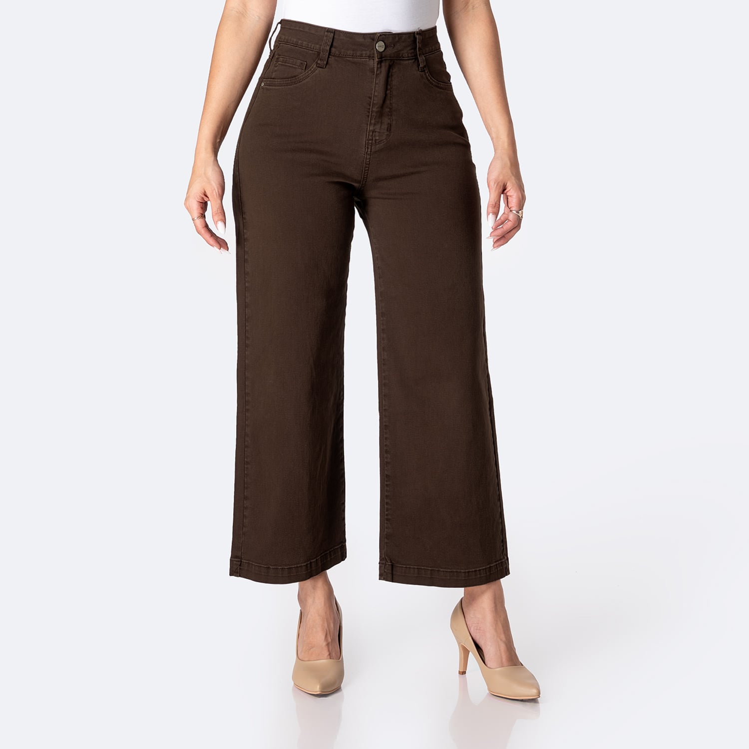 PANTALÓN DRILL STRETCH MUJER PIONIER LARI BULL DENIM - 1