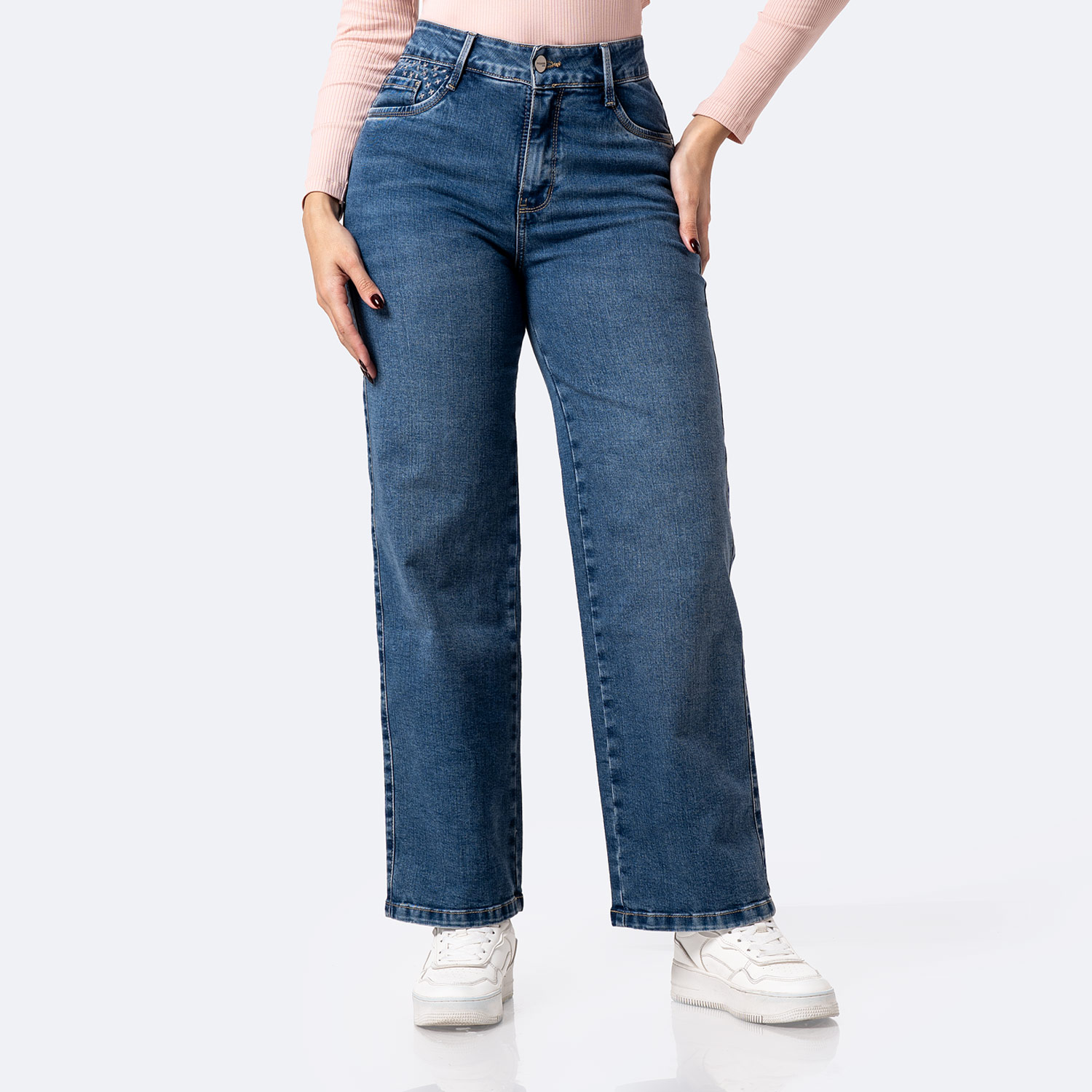 PANTALÓN JEAN DENIM STRETCH MUJER PIONIER ANHELA - 1