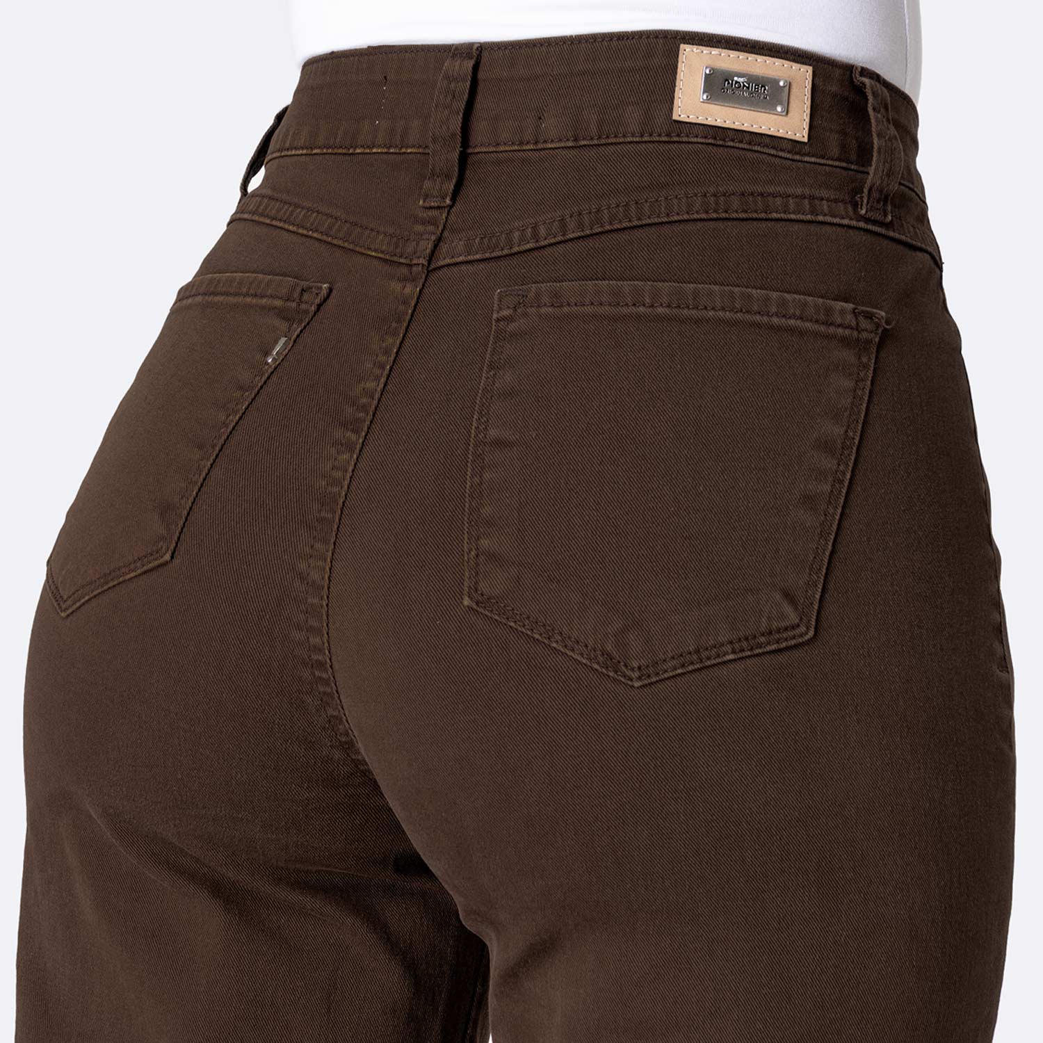 PANTALÓN DRILL STRETCH MUJER PIONIER LARI BULL DENIM - 4