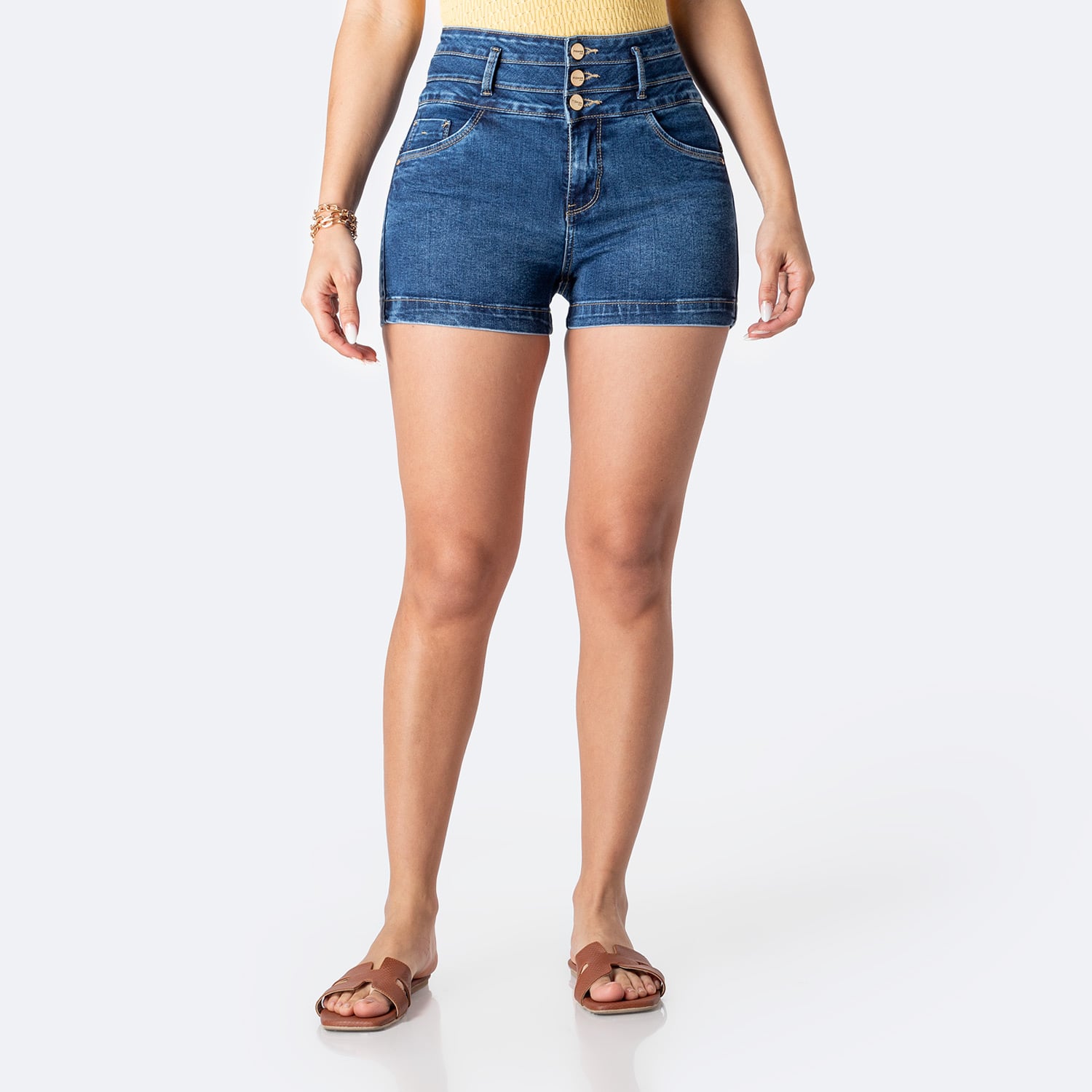 SHORT DENIM STRETCH MUJER PIONIER NISHA - 1