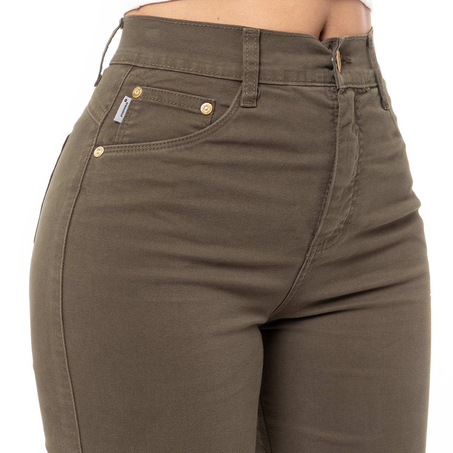 PANTALÓN RECTO DRILL STRETCH MUJER PIONIER DIANA - 4