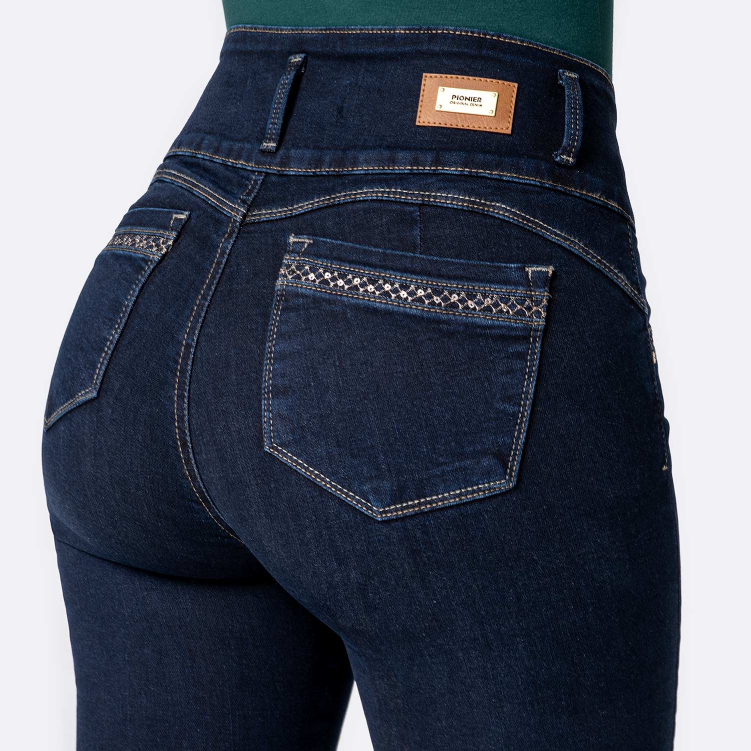 PANTALÓN JEAN SEMIPITILLO DENIM STRETCH MUJER PIONIER YUNARA - 4