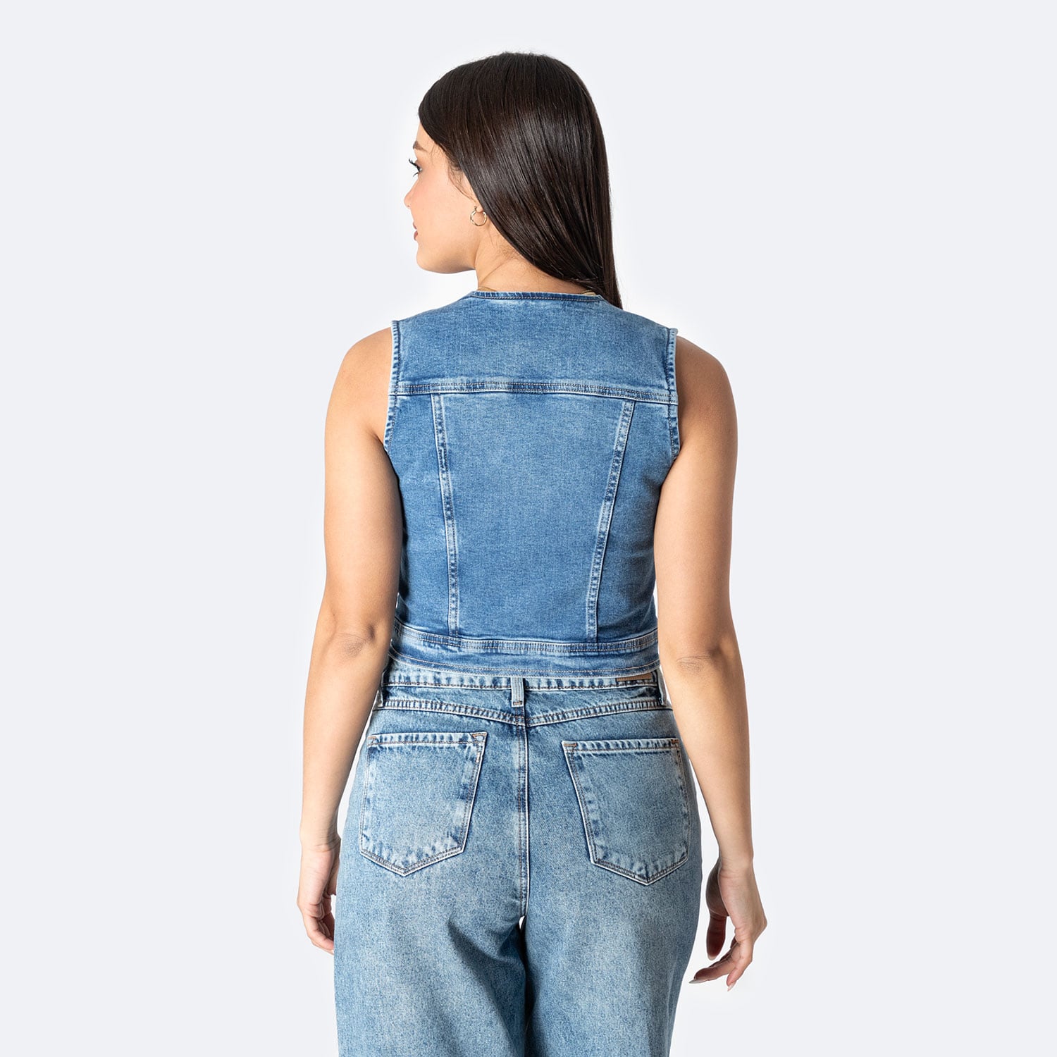CHALECO DENIM STRETCH MUJER PIONIER BALEZA - 2
