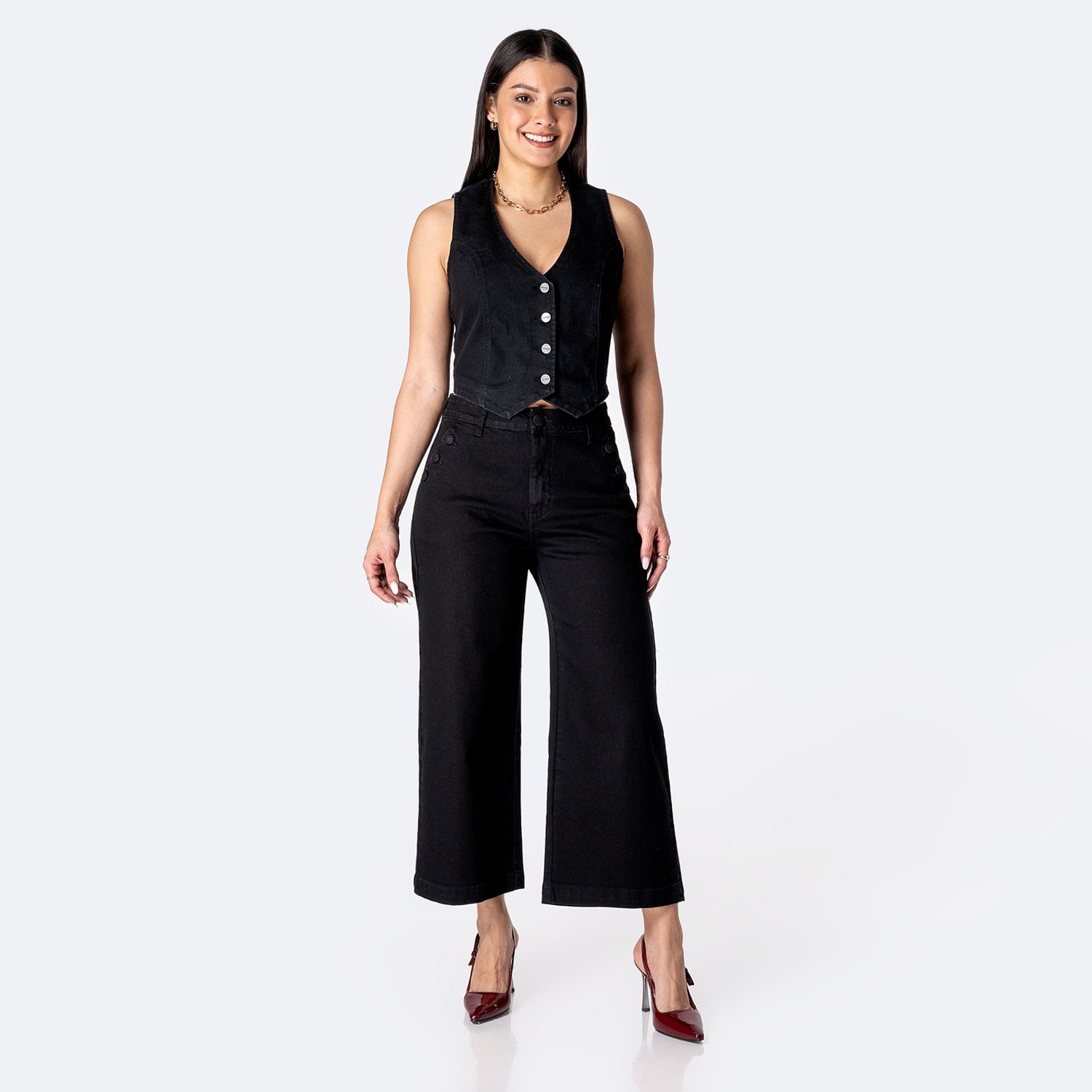 CHALECO DENIM STRETCH MUJER PIONIER MEDELIT - 3