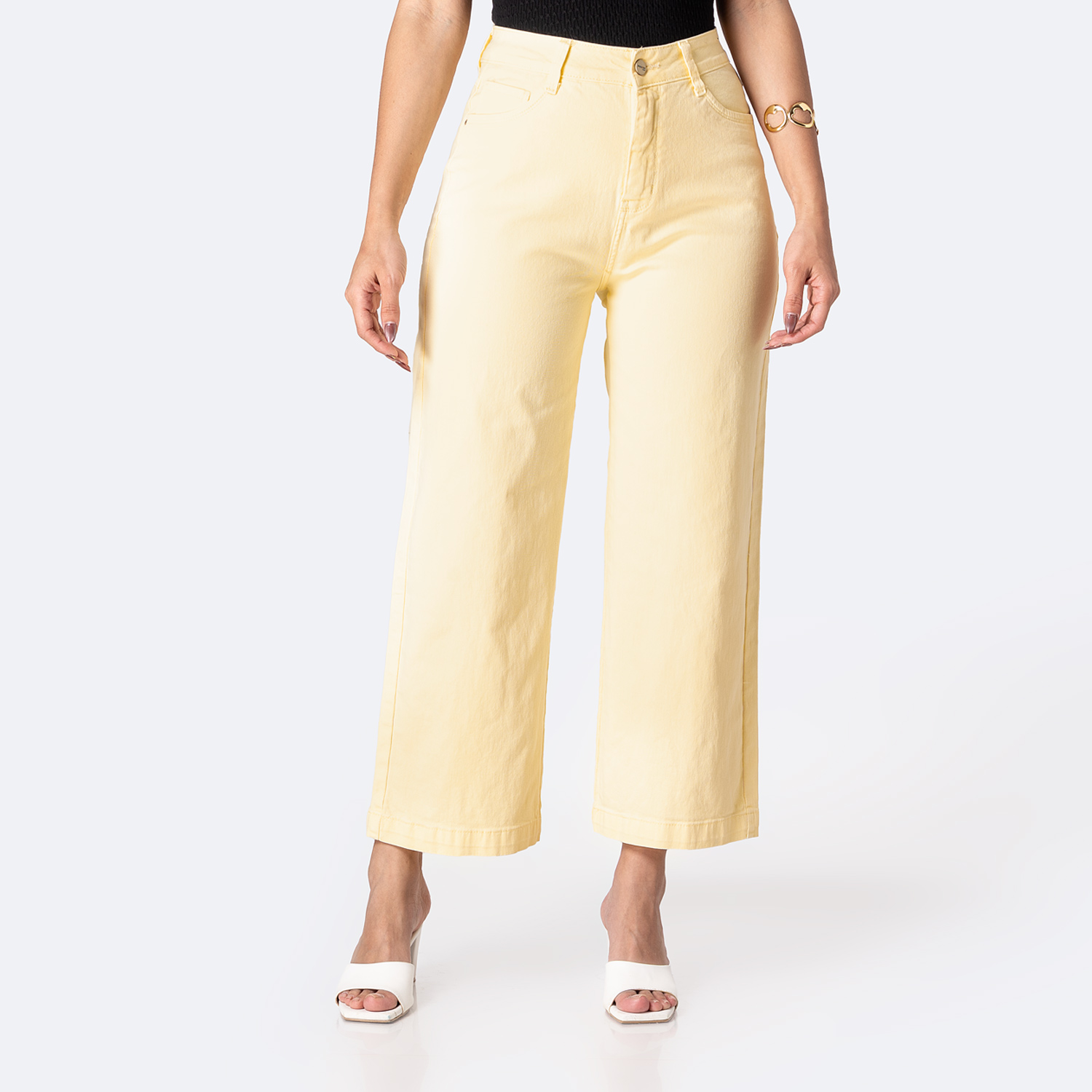 PANTALÓN DRILL STRETCH MUJER PIONIER LARI BULL DENIM - 1