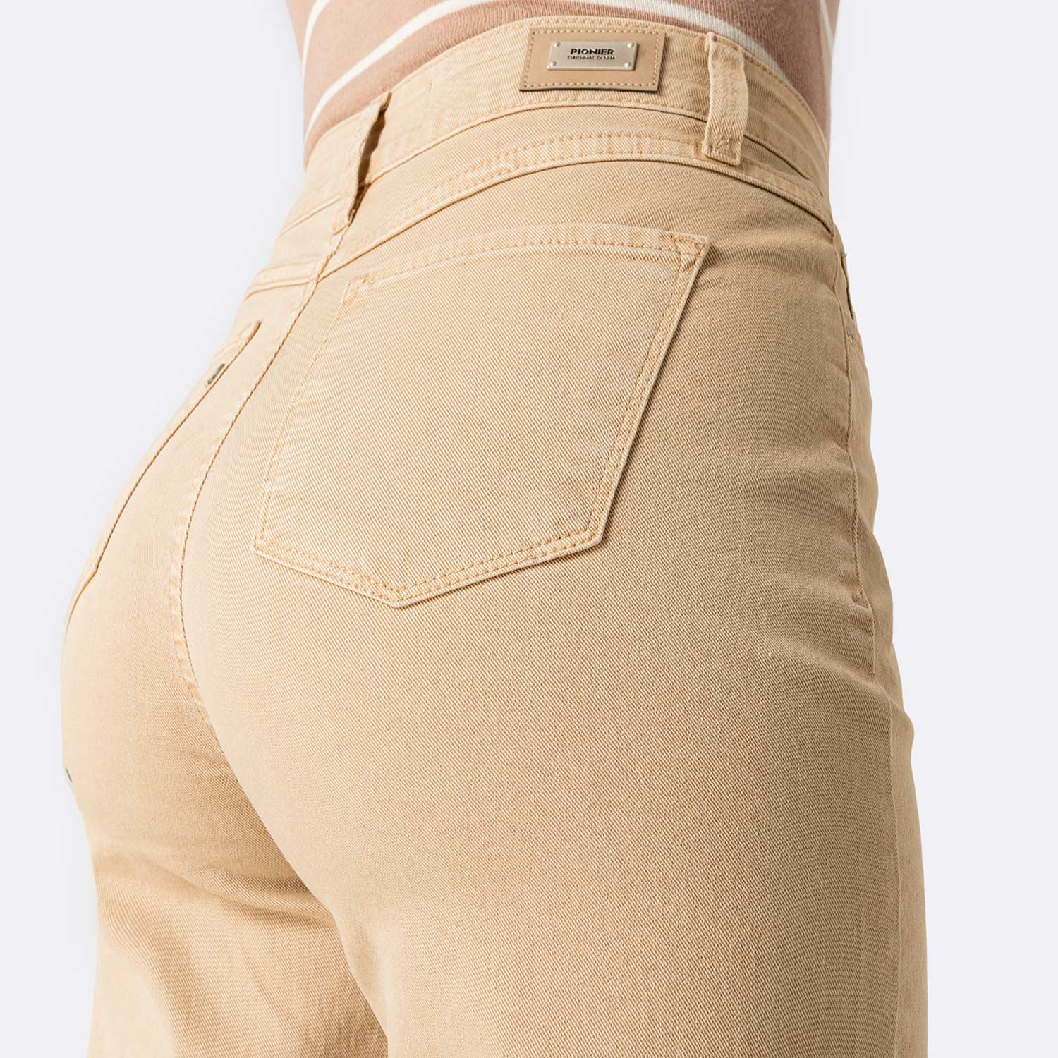 PANTALÓN DRILL STRETCH MUJER PIONIER LARI BULL DENIM - 4