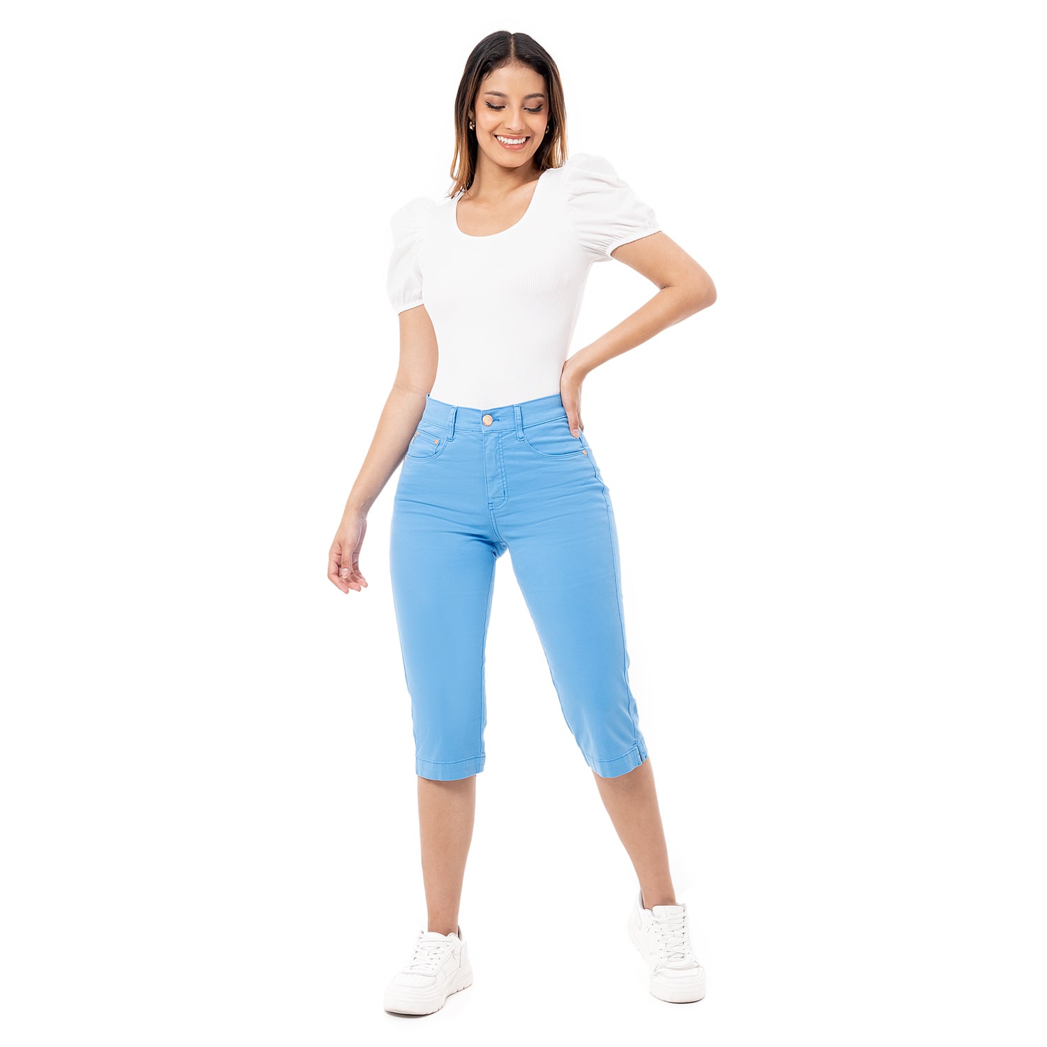 SHORT CROPPED DRILL STRETCH MUJER PIONIER DIANA - 1