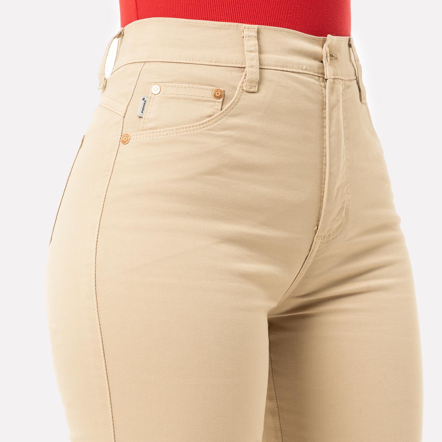 PANTALÓN RECTO DRILL STRETCH MUJER PIONIER DIANA - 3