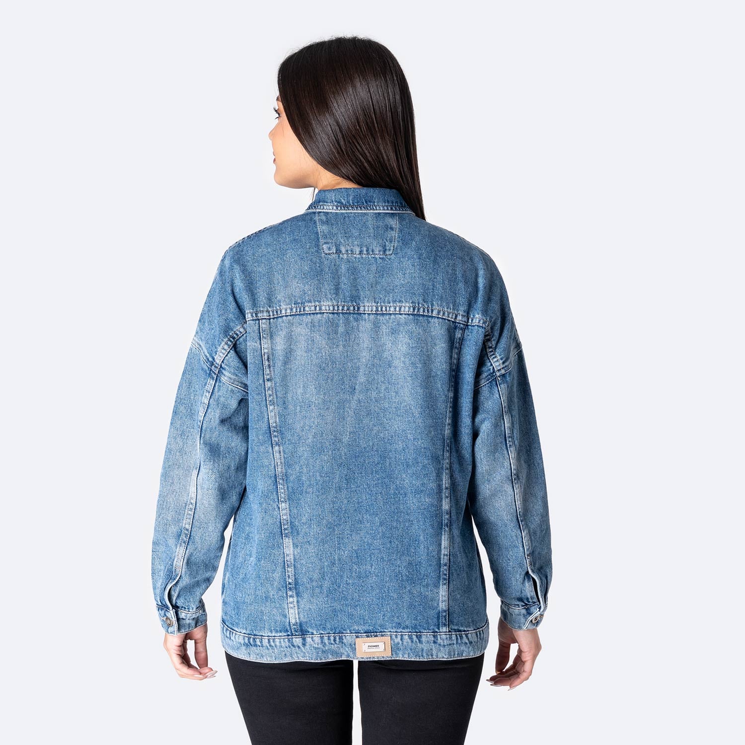 CASACA DENIM MUJER PIONIER NURBA BRI - 2
